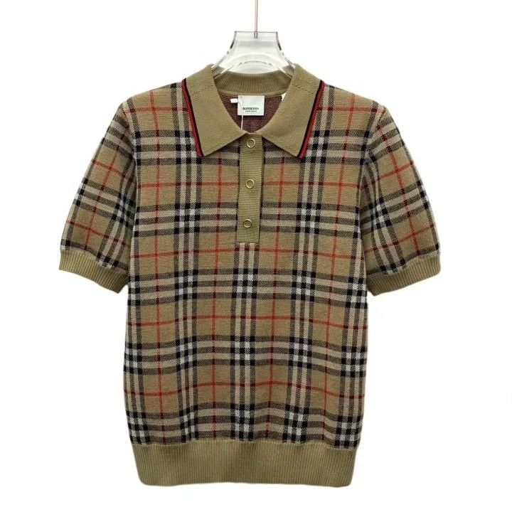 Burberry Burberry Brown Classic Check Wool Polo Shirt Size US S / EU 44-46 / 1 - 1 Thumbnail