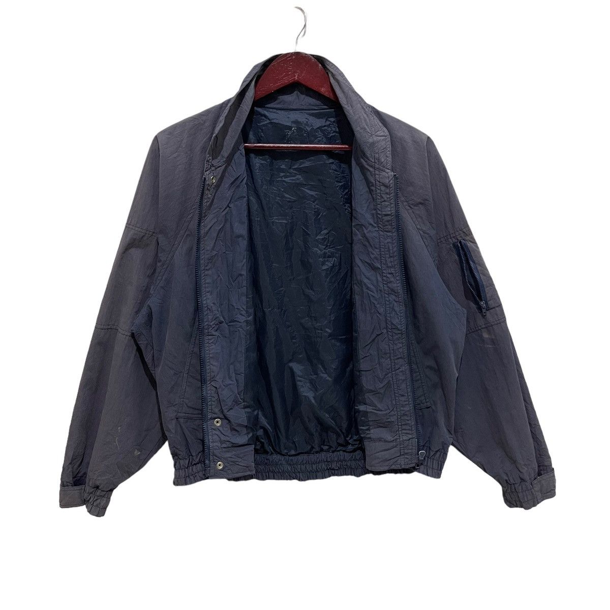 Japanese Brand × Vintage Vintage 80s Konica Spell Out Sunfaded Zipper Bomber Jacket Size US L / EU 52-54 / 3 - 8 Thumbnail