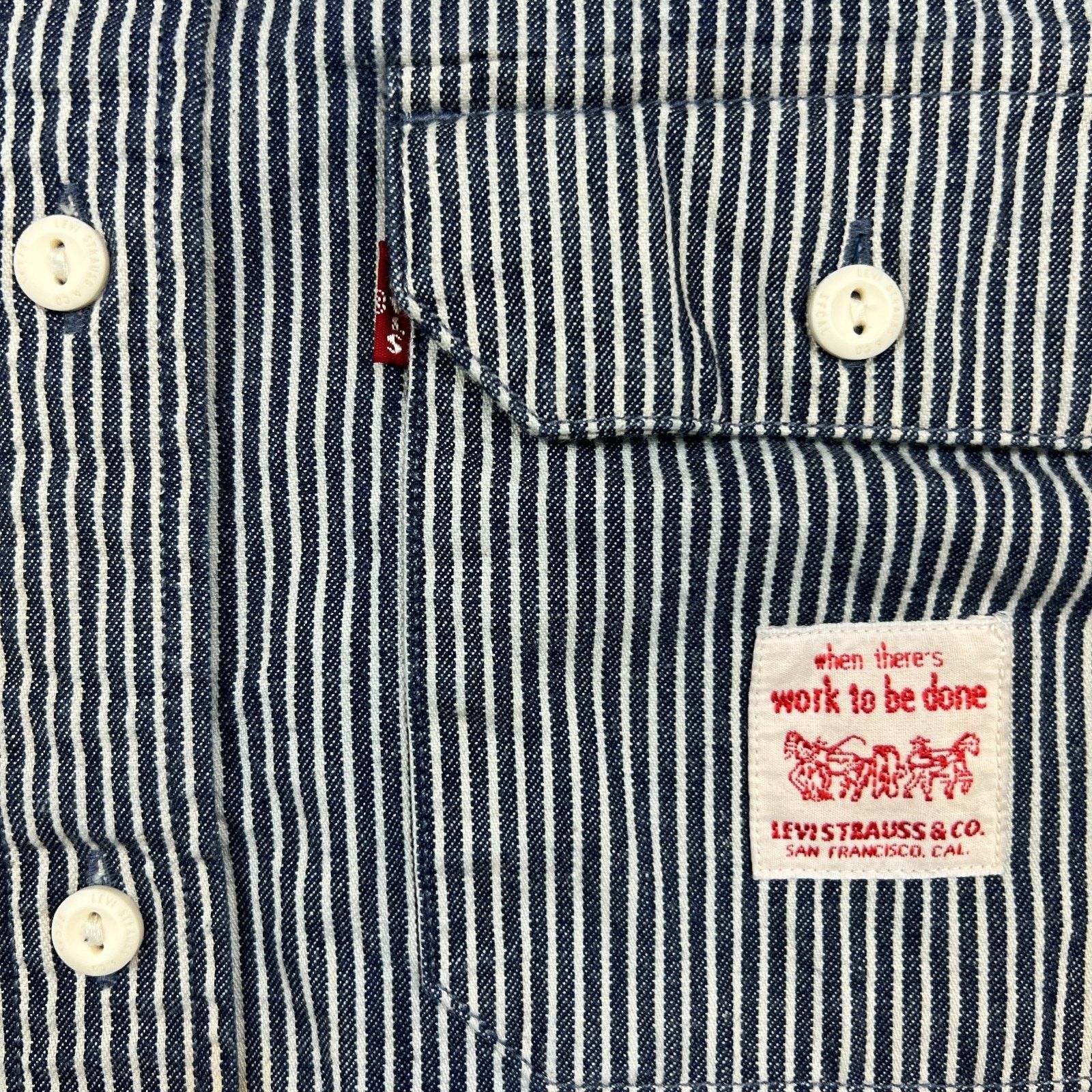 Levi's Levi's Long Sleeve Worker Shirt Large Washington Stripe Size US L / EU 52-54 / 3 - 4 Thumbnail