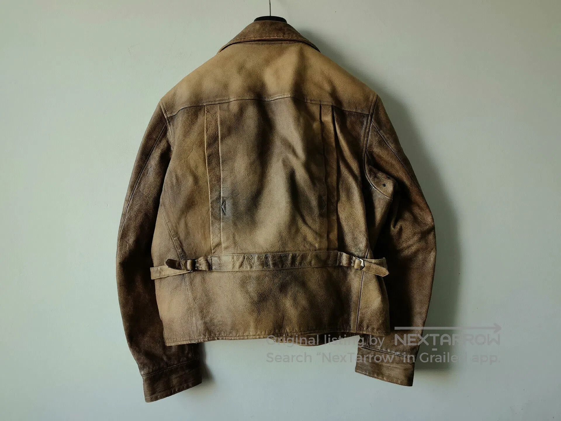 RRL Ralph Lauren rrl vintage heavy leather jacket. Size US XL / EU 56 / 4 - 3 Thumbnail