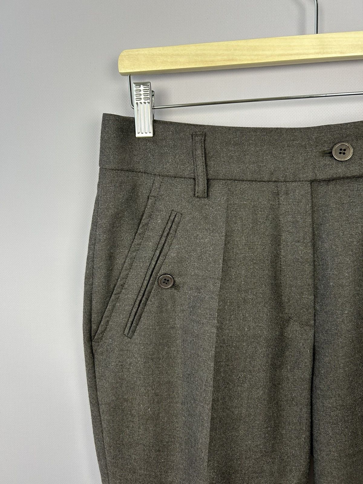 Brunello Cucinelli Gunex by Brunello Cucinelli Brown Wool Cashmere Pants US6 Size 28" / US 6 / IT 42 - 3 Thumbnail