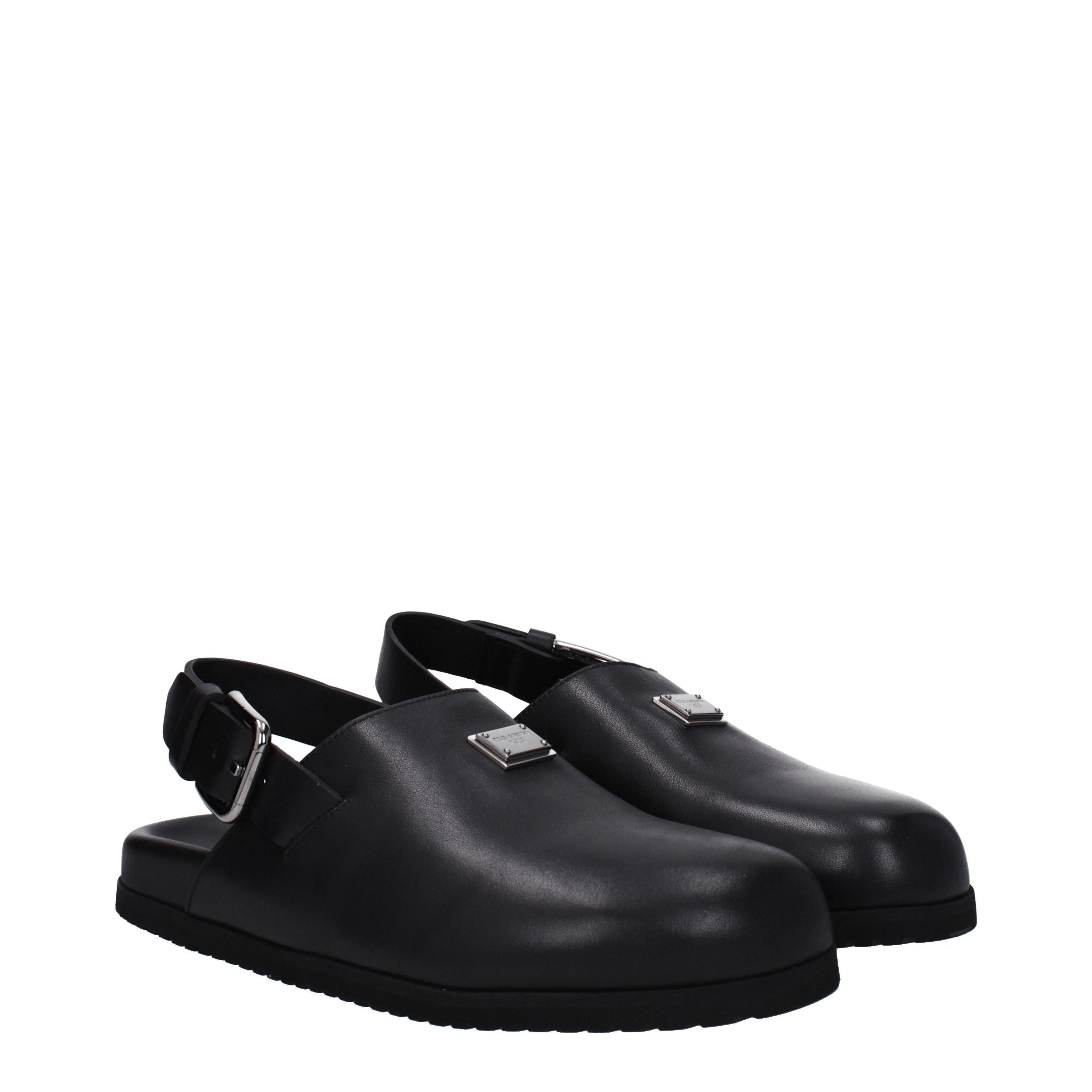 Dolce & Gabbana Slippers in Leather Size US 8 / EU 41 - 1 Thumbnail