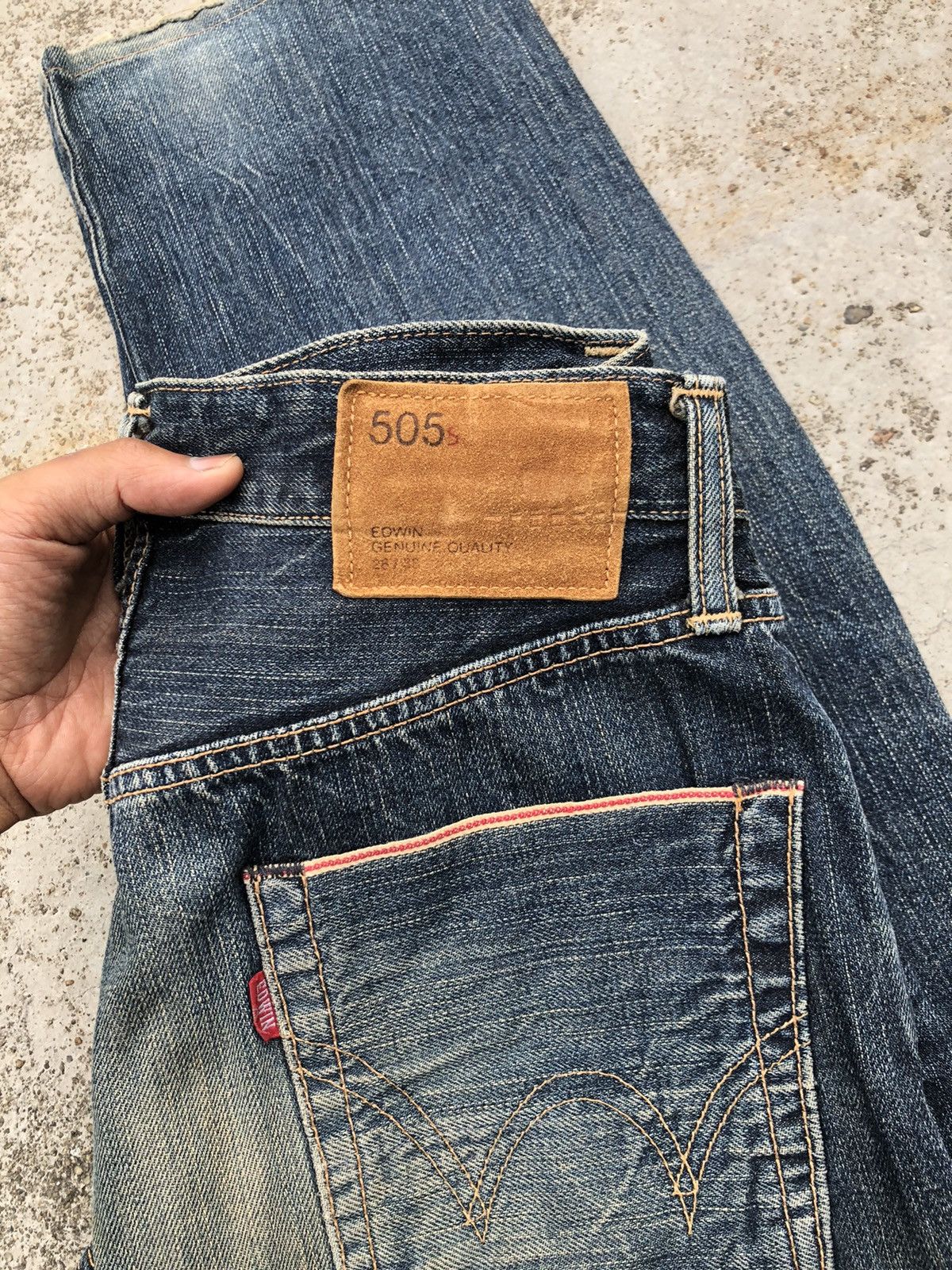 Edwin RUSTY BLUE DISTRESSED SELVEDGE DENIM BY EDWIN Size US 28 / EU 44 - 3 Thumbnail
