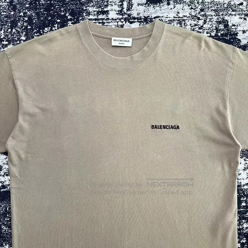 Balenciaga Balenciaga Alphabet Logo Short Sleeve T-Shirt Light Brown Size US L / EU 52-54 / 3 - 2 Thumbnail