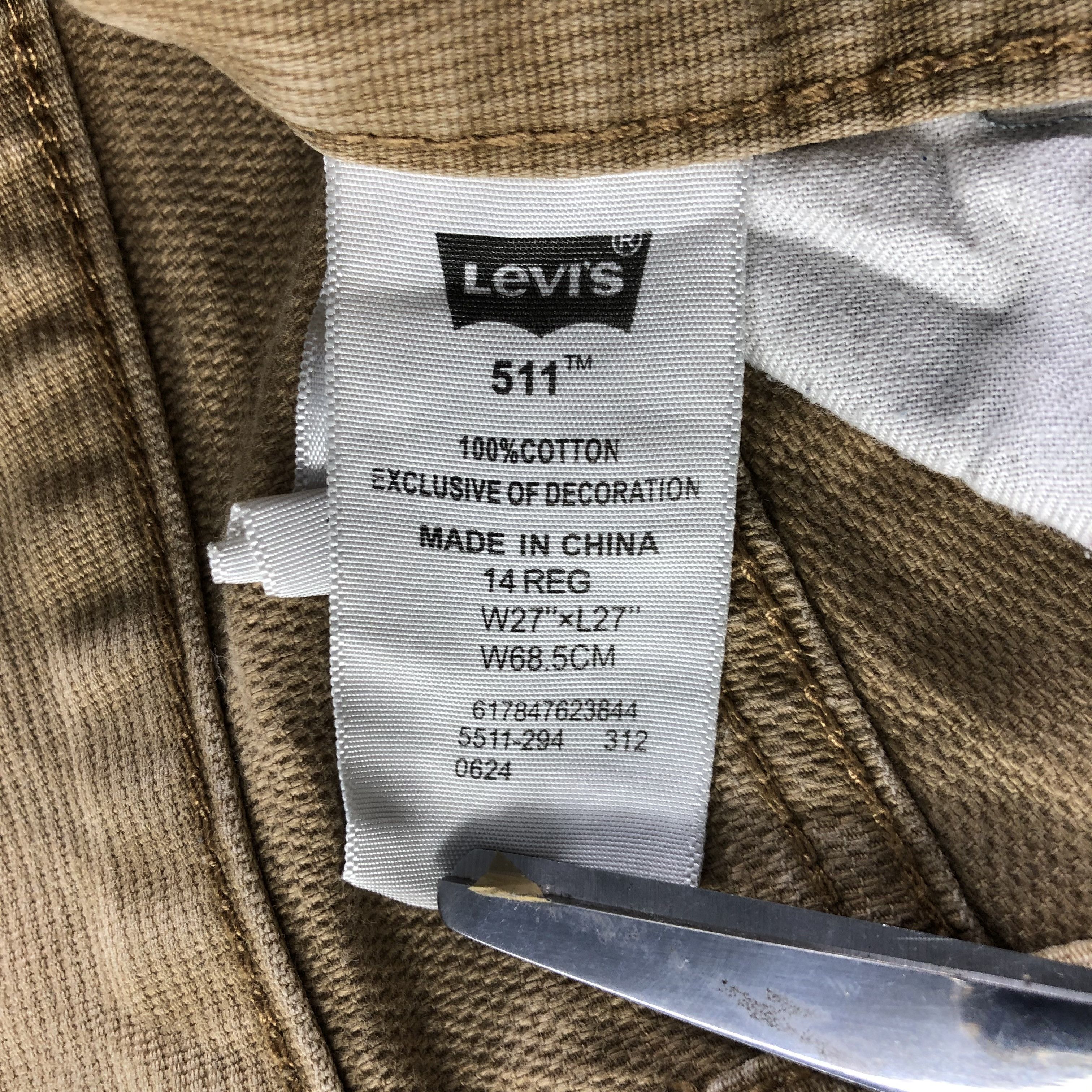Levi's Vintage Levis 511 Jeans-J3171 Size US 28 / EU 44 - 9 Thumbnail