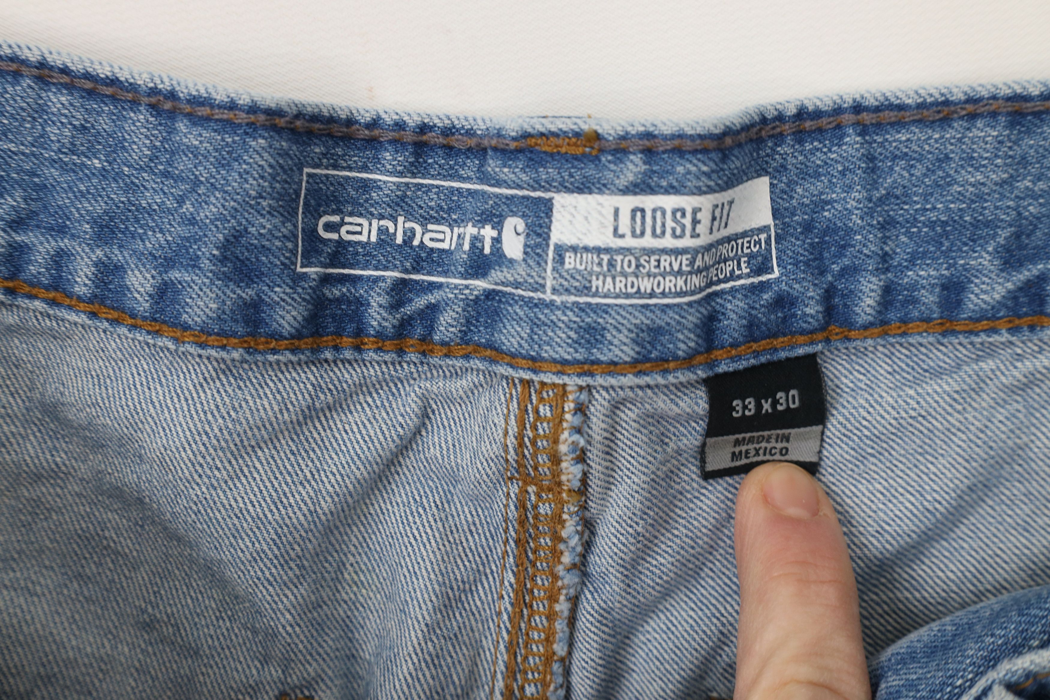 Carhartt × Vintage Vintage Y2K Carhartt Spell Relaxed Fit Dungaree Denim Jeans Size US 33 - 8 Thumbnail