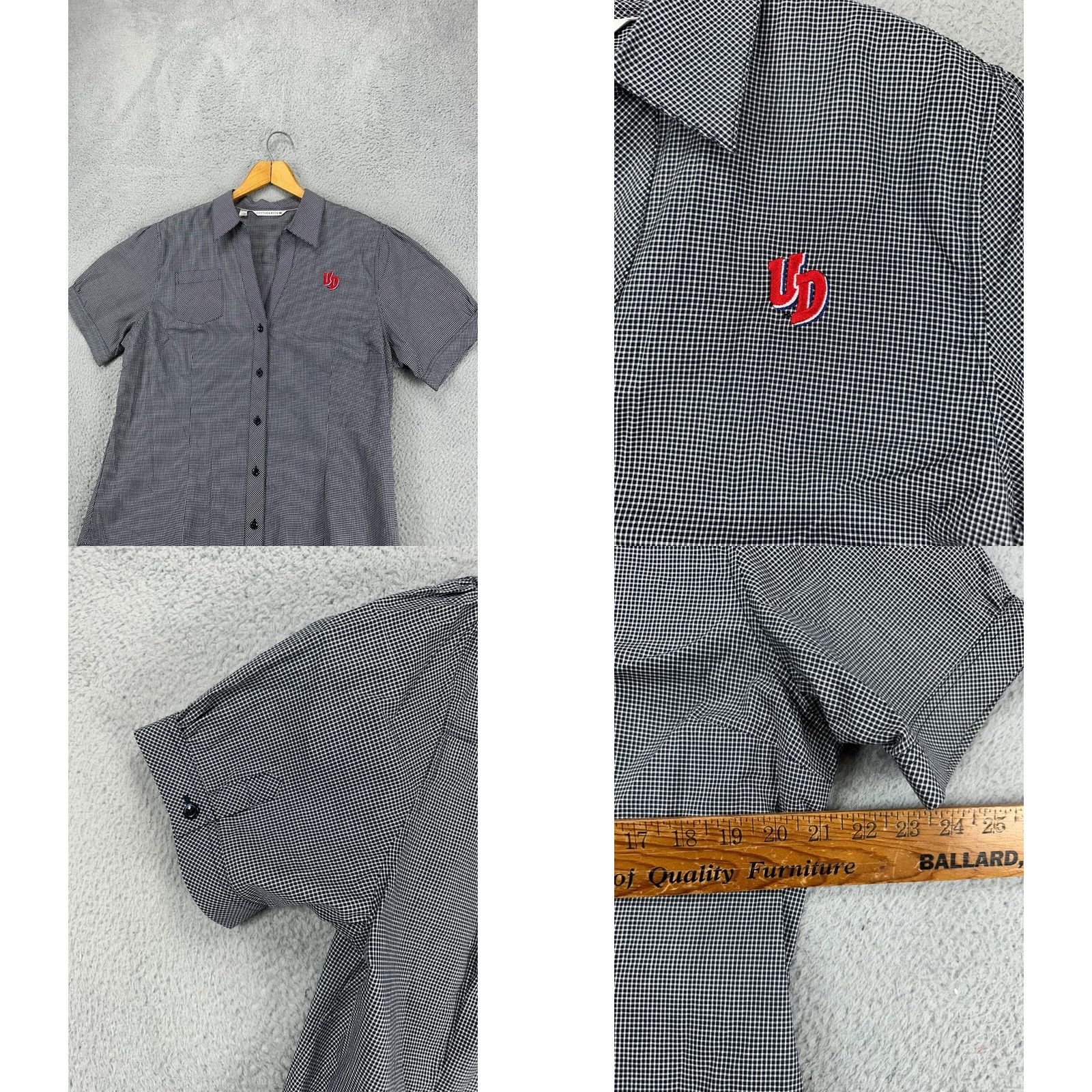 Cutter & Buck VINTAGE University of Dayton Women 2XL Grey Plaid Performance Button Up Cutter Buck NEW Size XXL / US 16-18 / IT 52-54 - 8 Thumbnail
