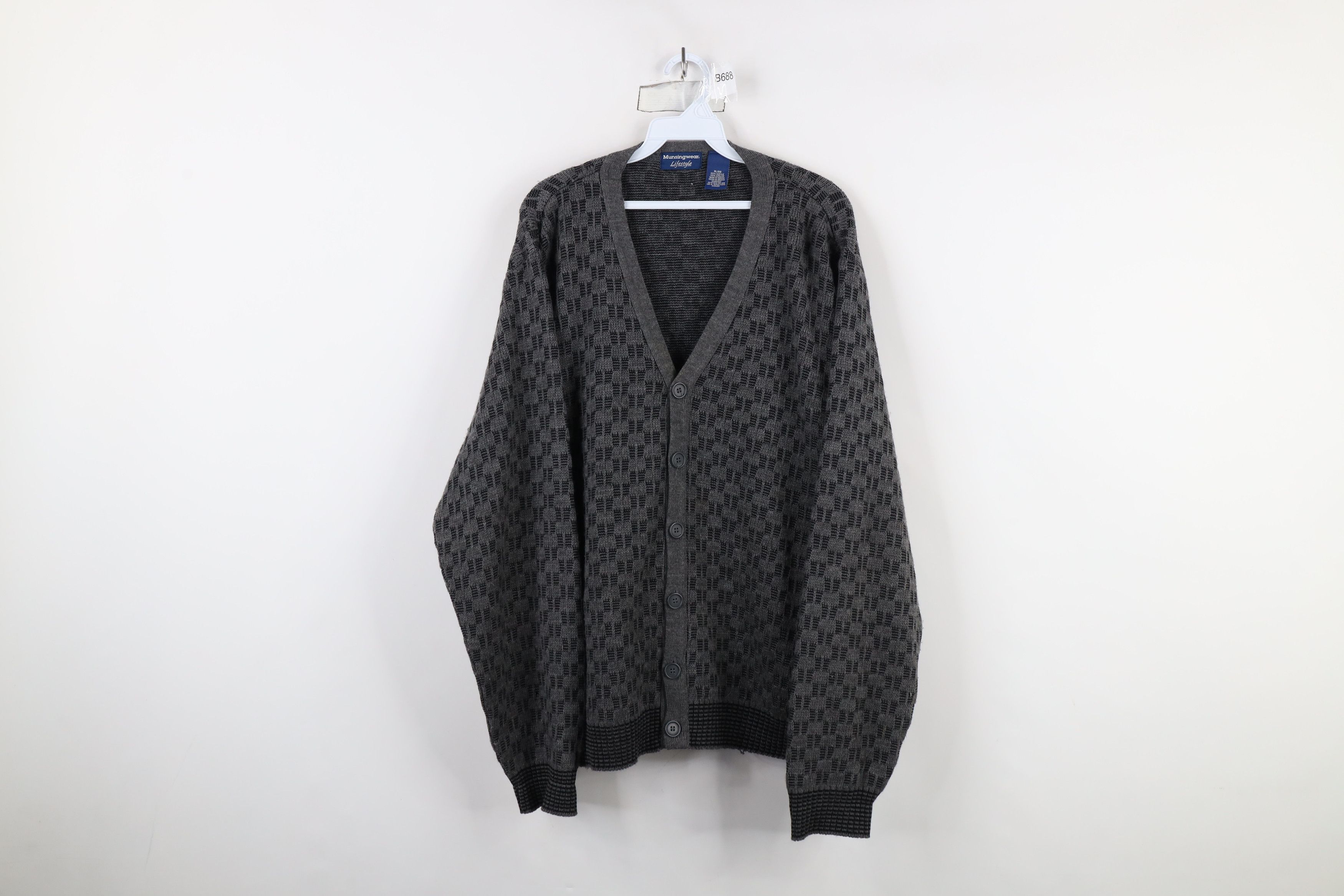 Vintage Vintage 90s Streetwear Striped Knit Button Cardigan Sweater Size US XL / EU 56 / 4 - 1 Thumbnail