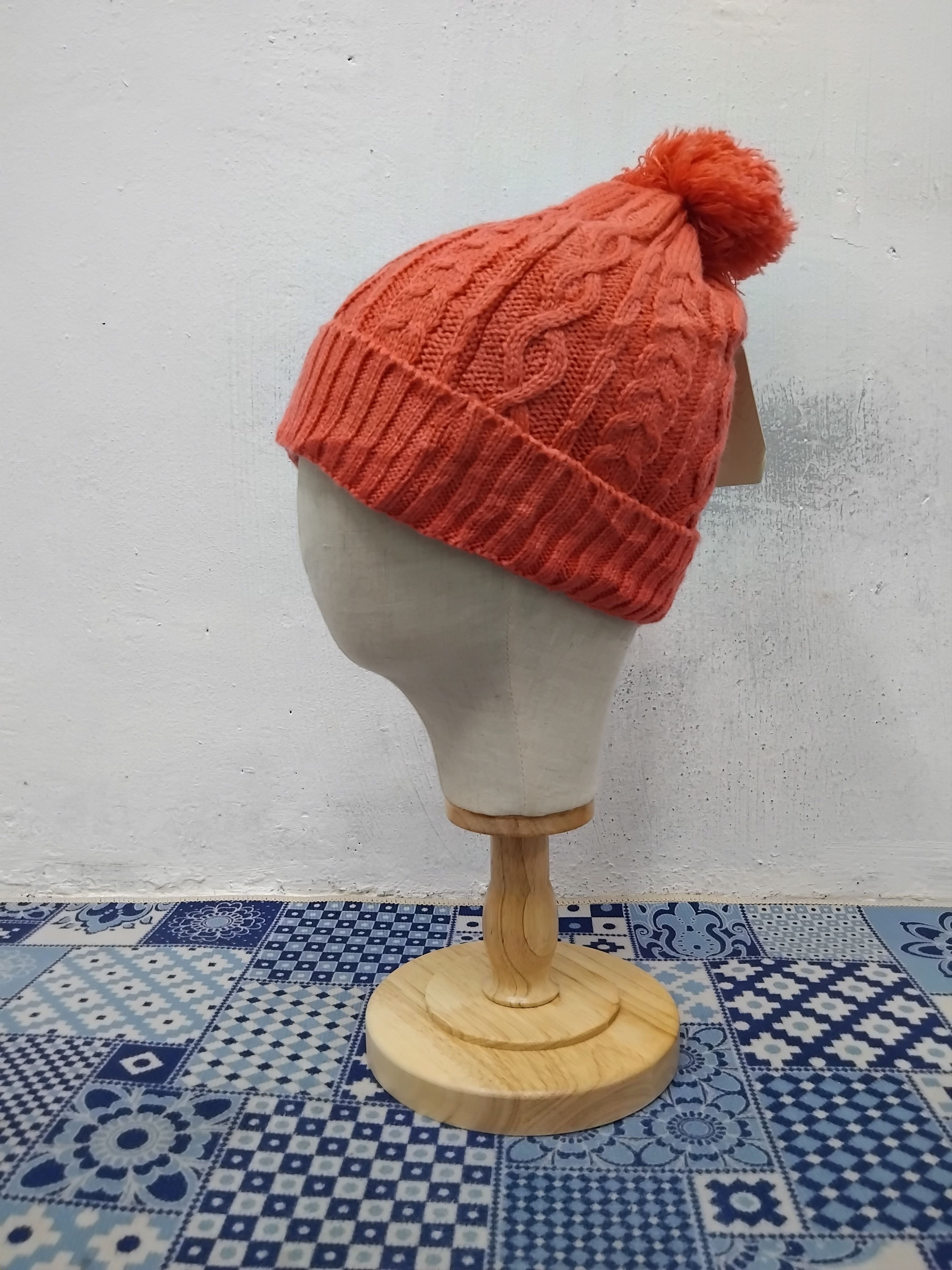 Japanese Brand 💥Basiquenti pink colour beanie hat Size ONE SIZE - 7 Thumbnail