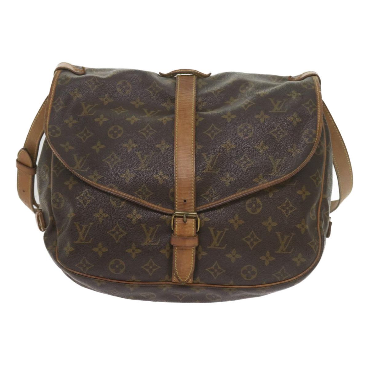Louis Vuitton Saumur 35 Brown Canvas Shoulder Bag (Pre-Owned) Size ONE SIZE - 1 Thumbnail