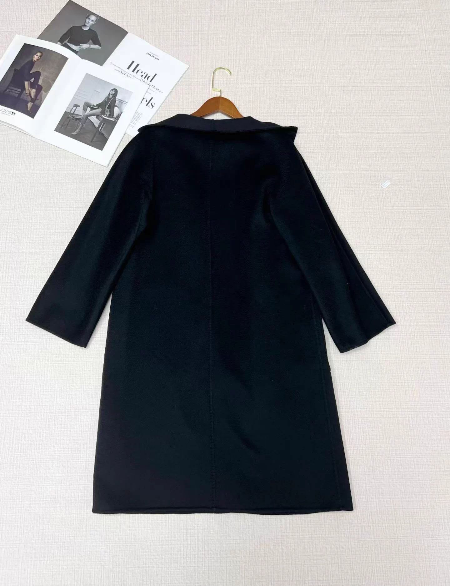 Max Mara Maxmara Classic Black Cashmere Overcoat 36 No Belt Size XS / US 0-2 / IT 36-38 - 2 Thumbnail