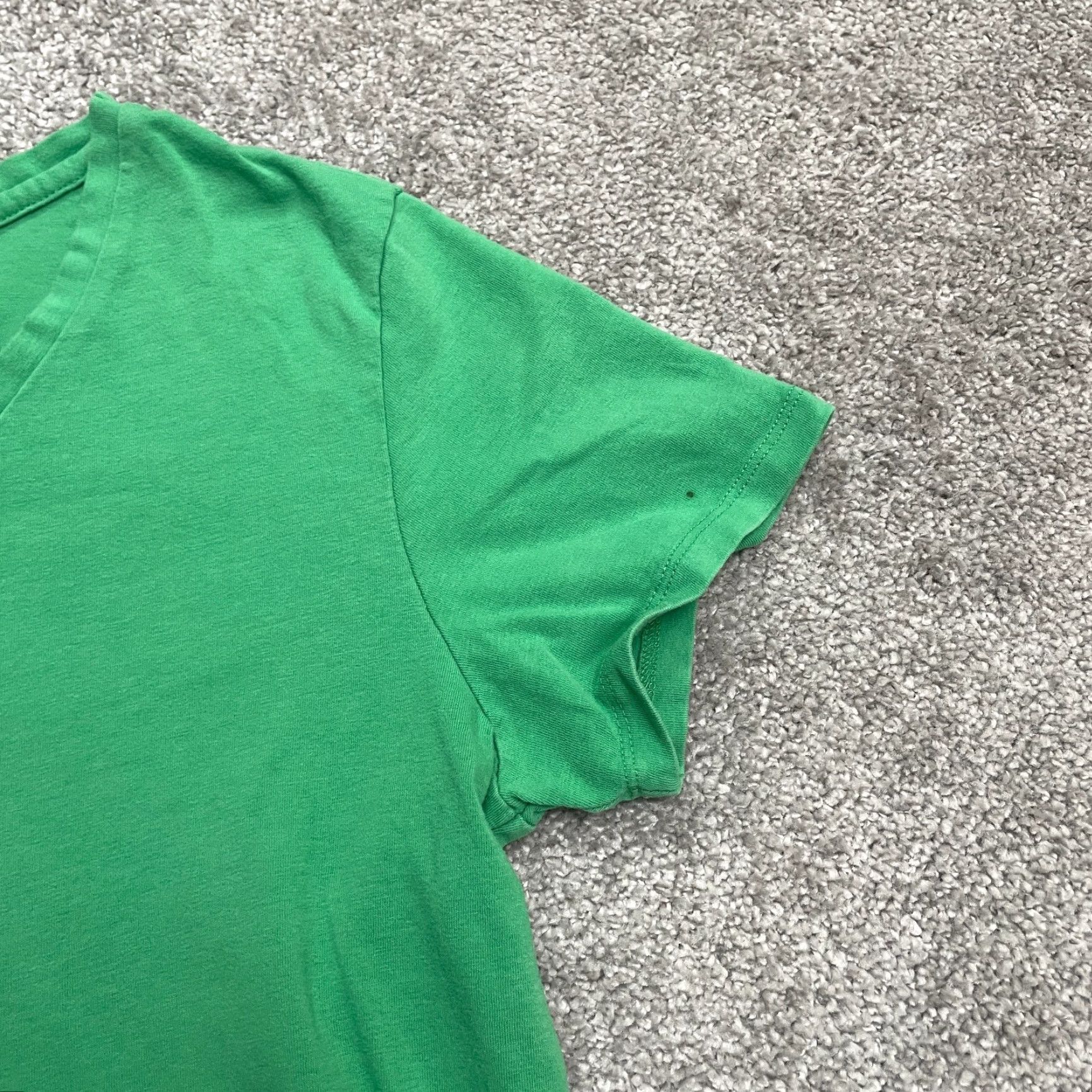 Hanes Hanes T-Shirt Womens Medium Green V-Neck Casual Cotton Tee Top Regular Fit Short Sleeve Size M / US 6-8 / IT 42-44 - 5 Thumbnail