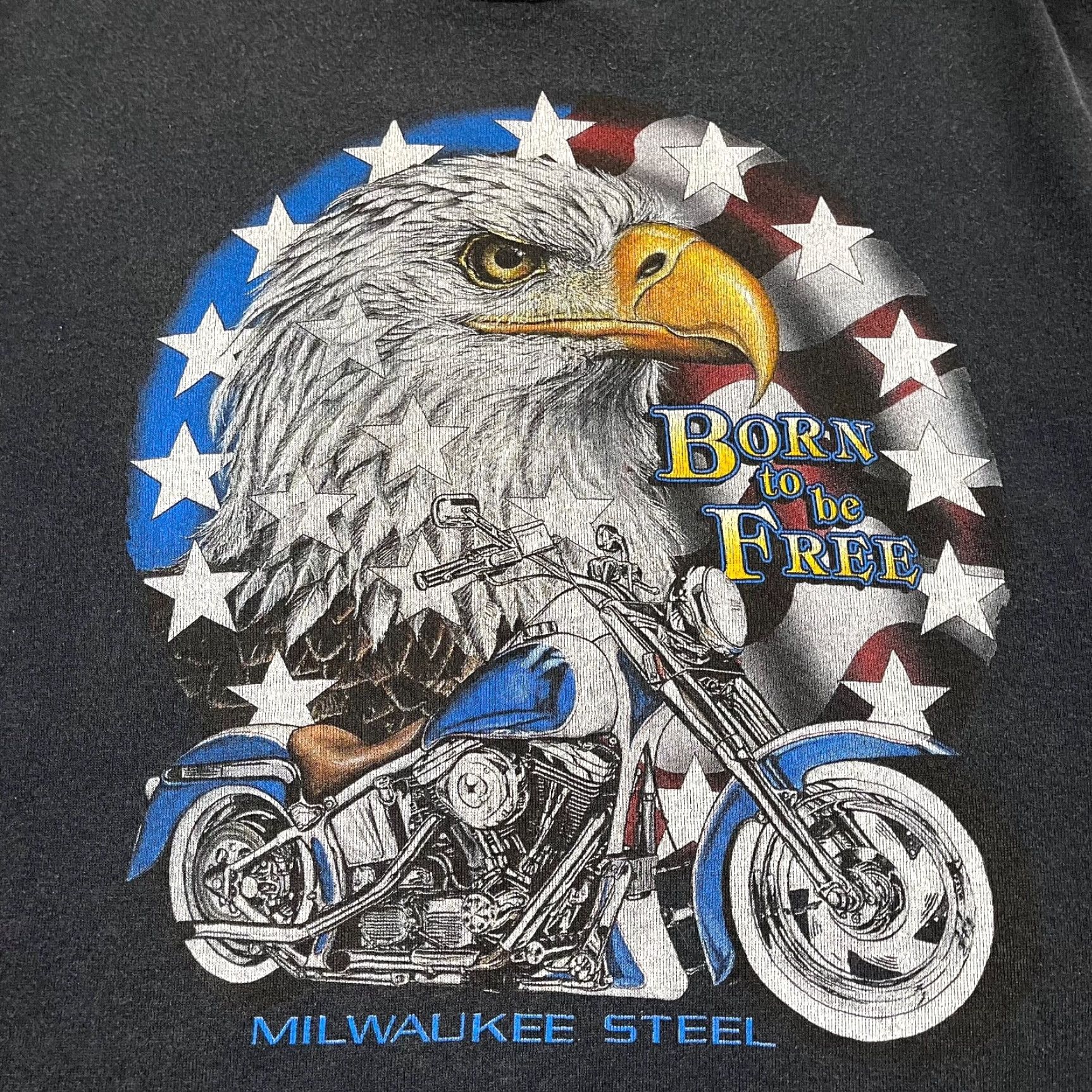 Delta VTG HARLEY DAVIDSON Sweatshirt Men XL Motorcycle Eagle Steel Born Free Biker 90s Size US XL / EU 56 / 4 - 2 Thumbnail