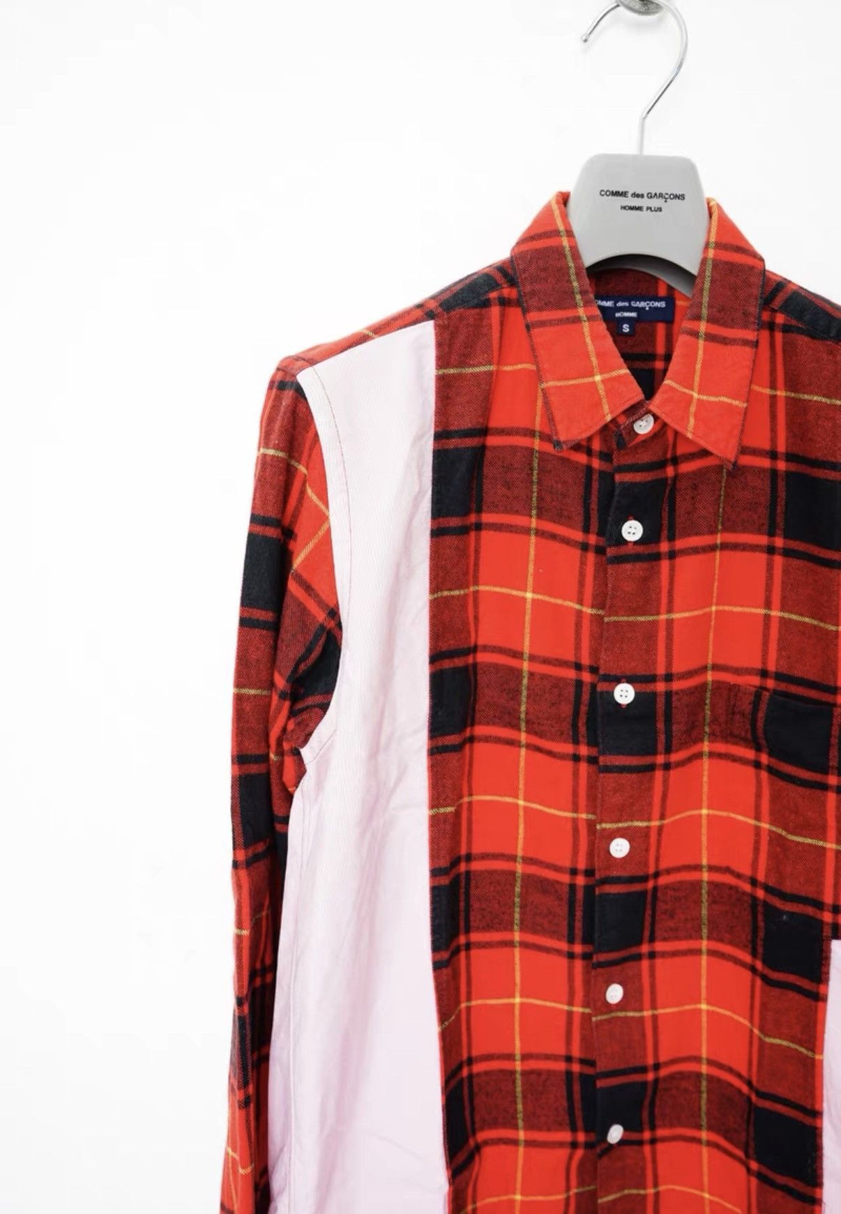 Comme des Garcons Comme des Garçons Paneled Vintage Plaid Shirt Size US S / EU 44-46 / 1 - 3 Thumbnail