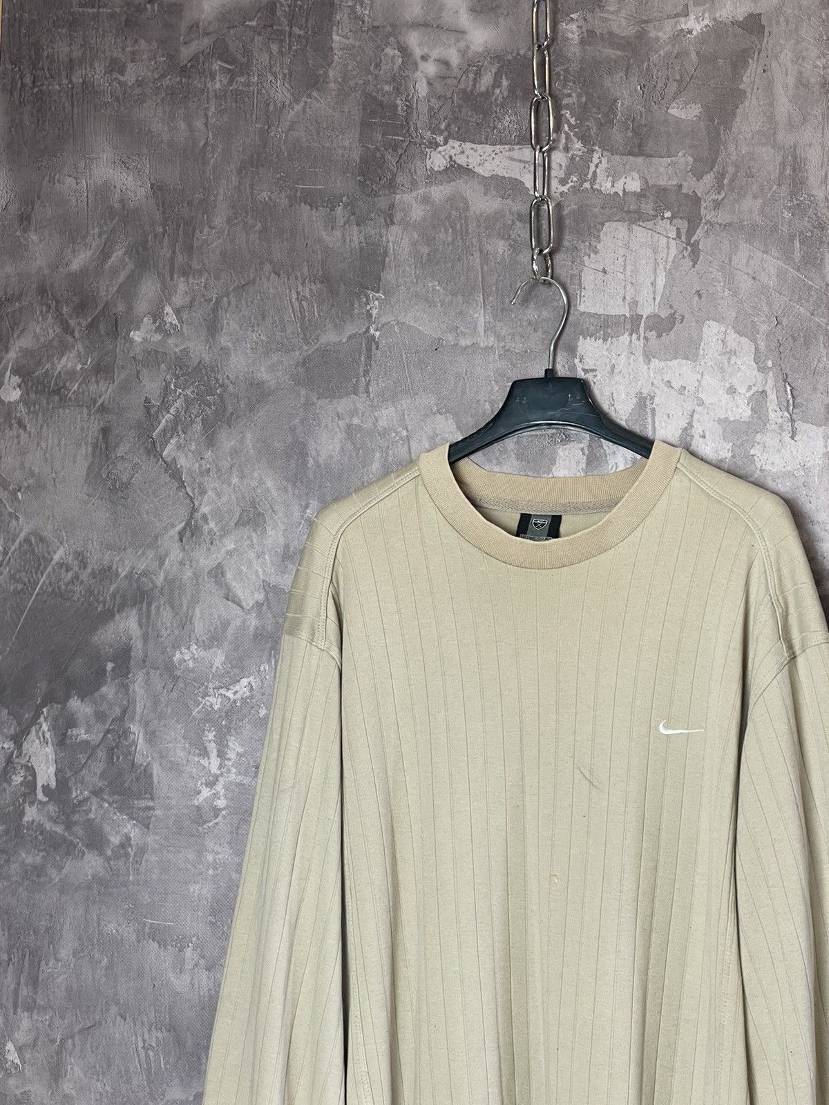 Nike × Vintage Perfect Fit Nike y2k Vintage Baggy Blank Swoosh Sweatshirt Size US L / EU 52-54 / 3 - 4 Thumbnail