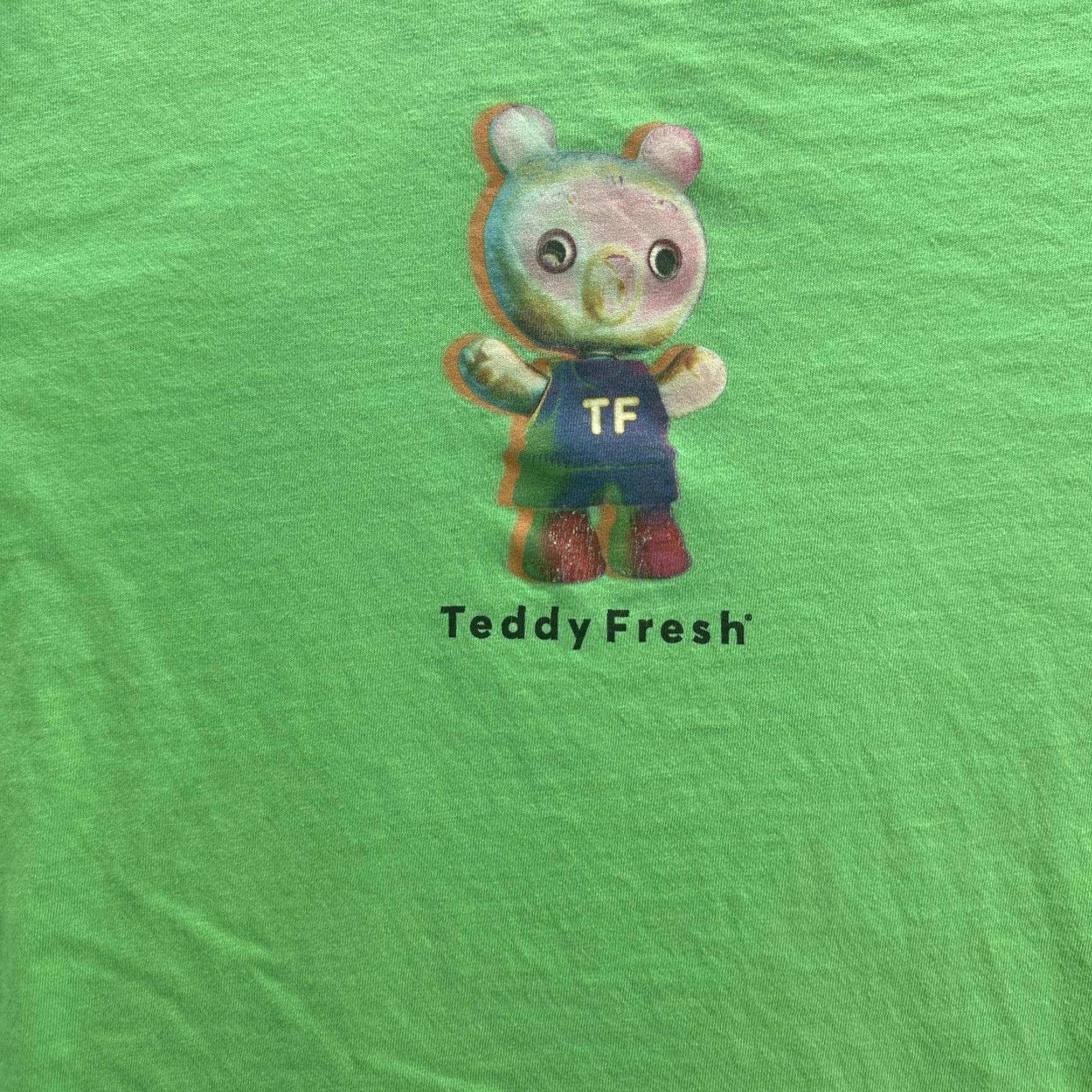 Teddy Fresh VINTAGE Teddy Fresh T-Shirt Mens XL Crewneck Graphic Bear Casual Streetwear Green 90s Size US XL / EU 56 / 4 - 4 Thumbnail