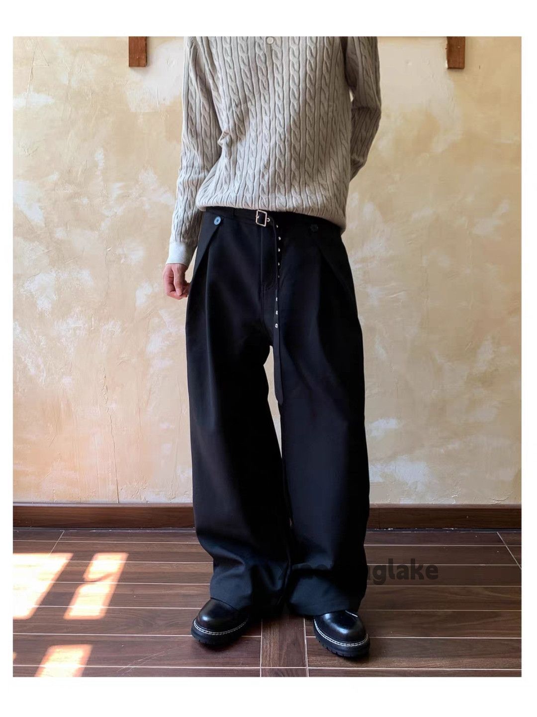 Vintage xz utility pleated loose baggy flared yuppie pants Size US 28 / EU 44 - 5 Thumbnail