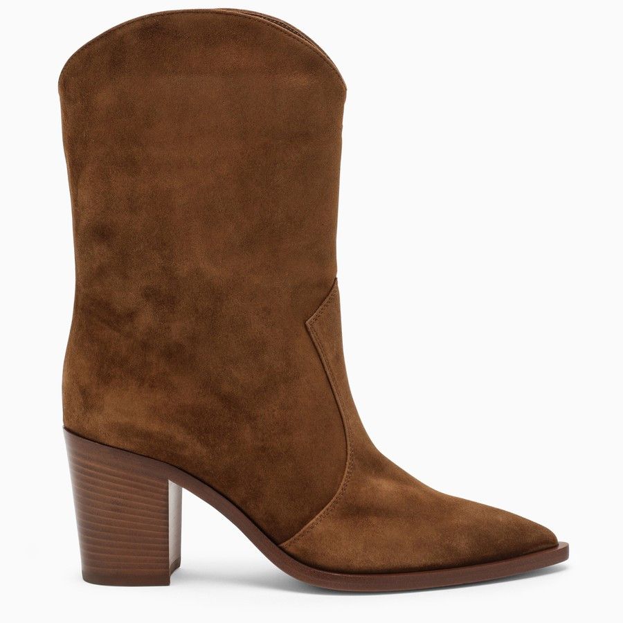 Gianvito Rossi o1d2blof0824 Suede Boots in Brown Size US 8.5 / IT 38.5 - 1 Thumbnail