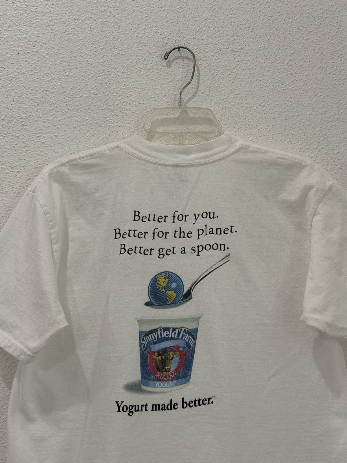 Vintage Vintage 90s Stonyfield Farm For A Healthy Planet Yogurt Tee Size US M / EU 48-50 / 2 - 2 Thumbnail