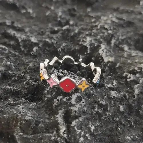 Jewelry × Vintage Star Four-Leaf Clover Simple Adjustable Ring Size ONE SIZE - 4 Thumbnail