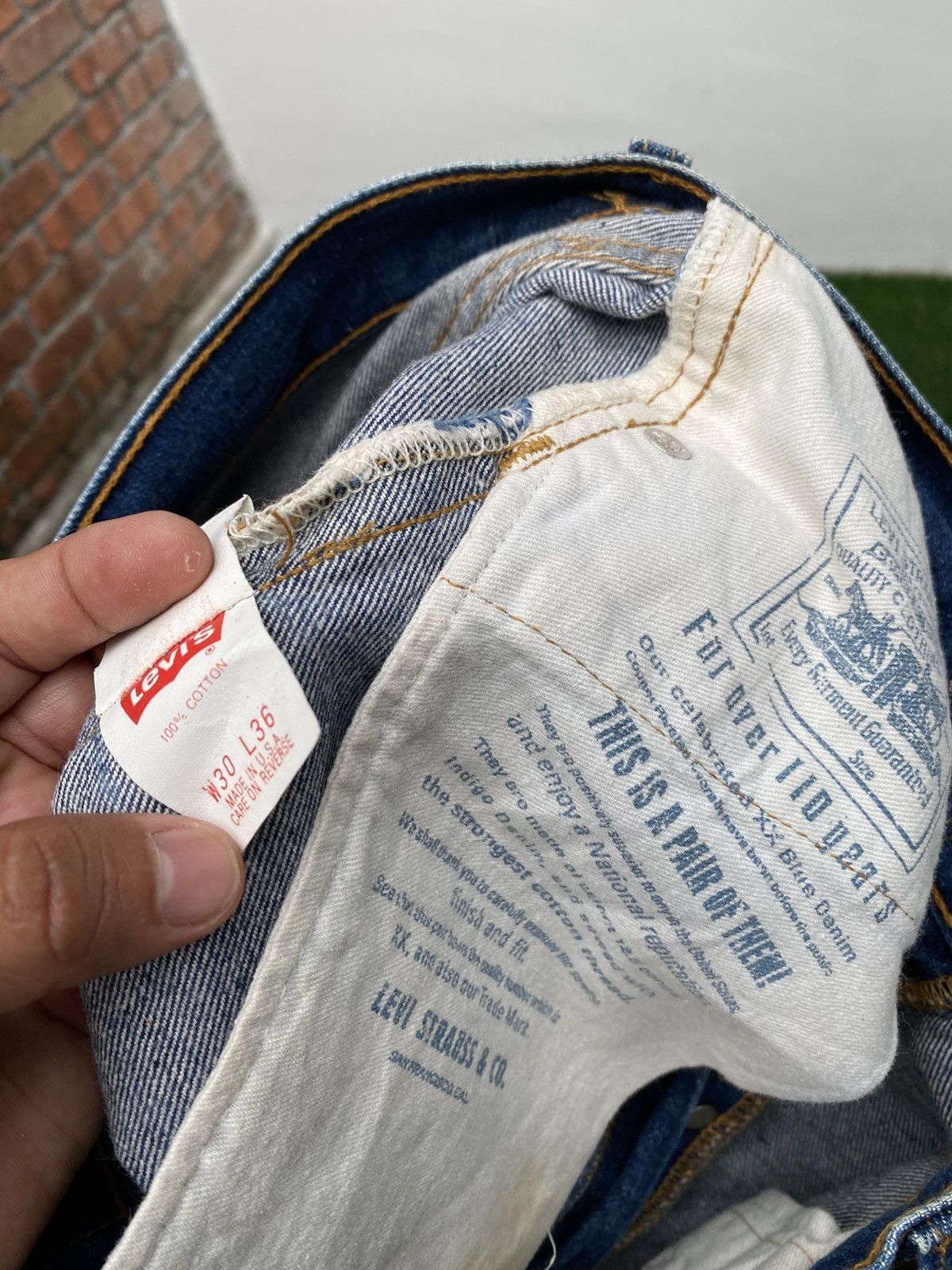 Levi's Vintage Clothing W29x32.5 Vintage levi's 501 redline big E made in USA Size US 29 - 6 Thumbnail