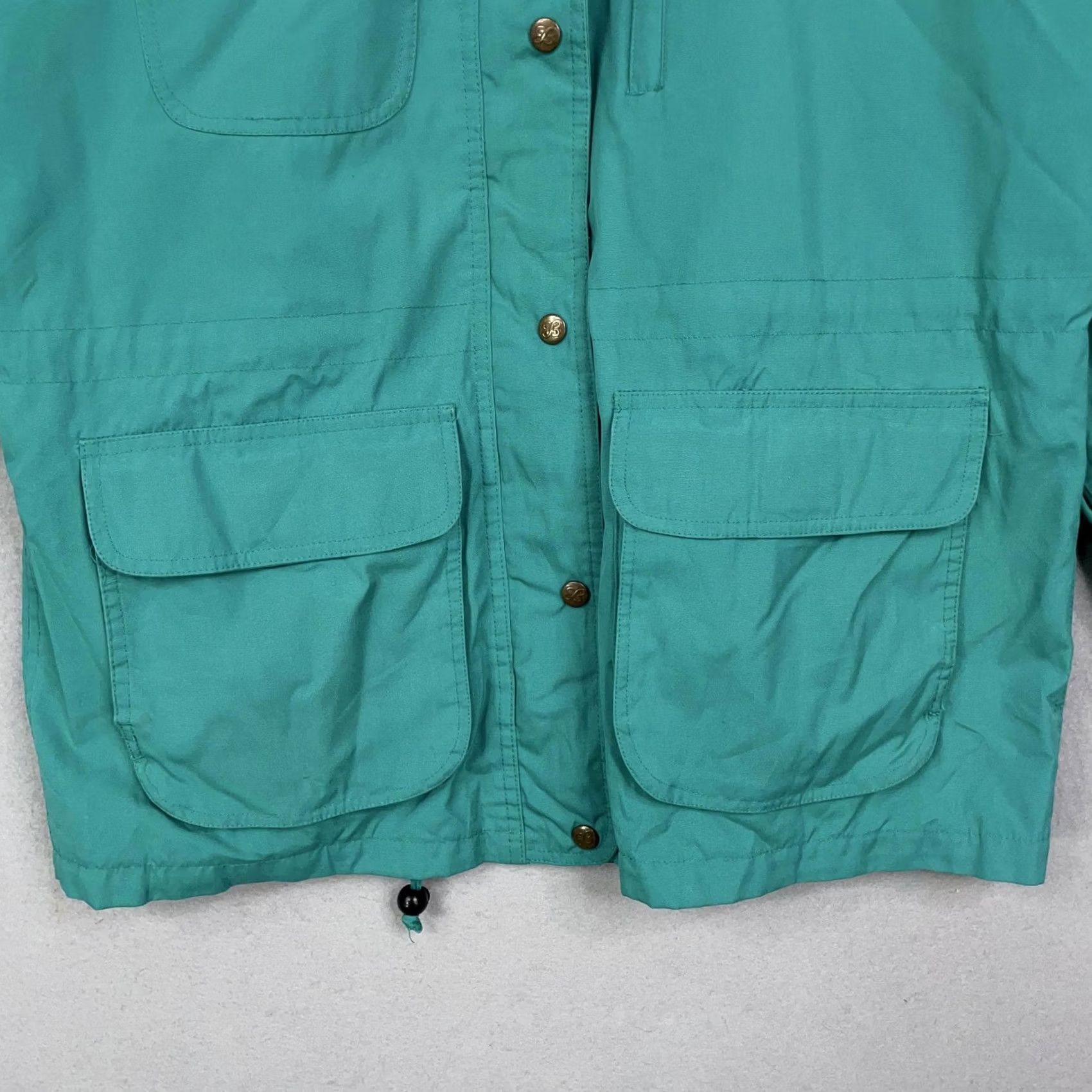 Eddie Bauer VINTAGE Eddie Bauer Jacket Womens Large Teal Wool Lined Field Coat Pockets 90s Size L / US 10 / IT 46 - 4 Thumbnail