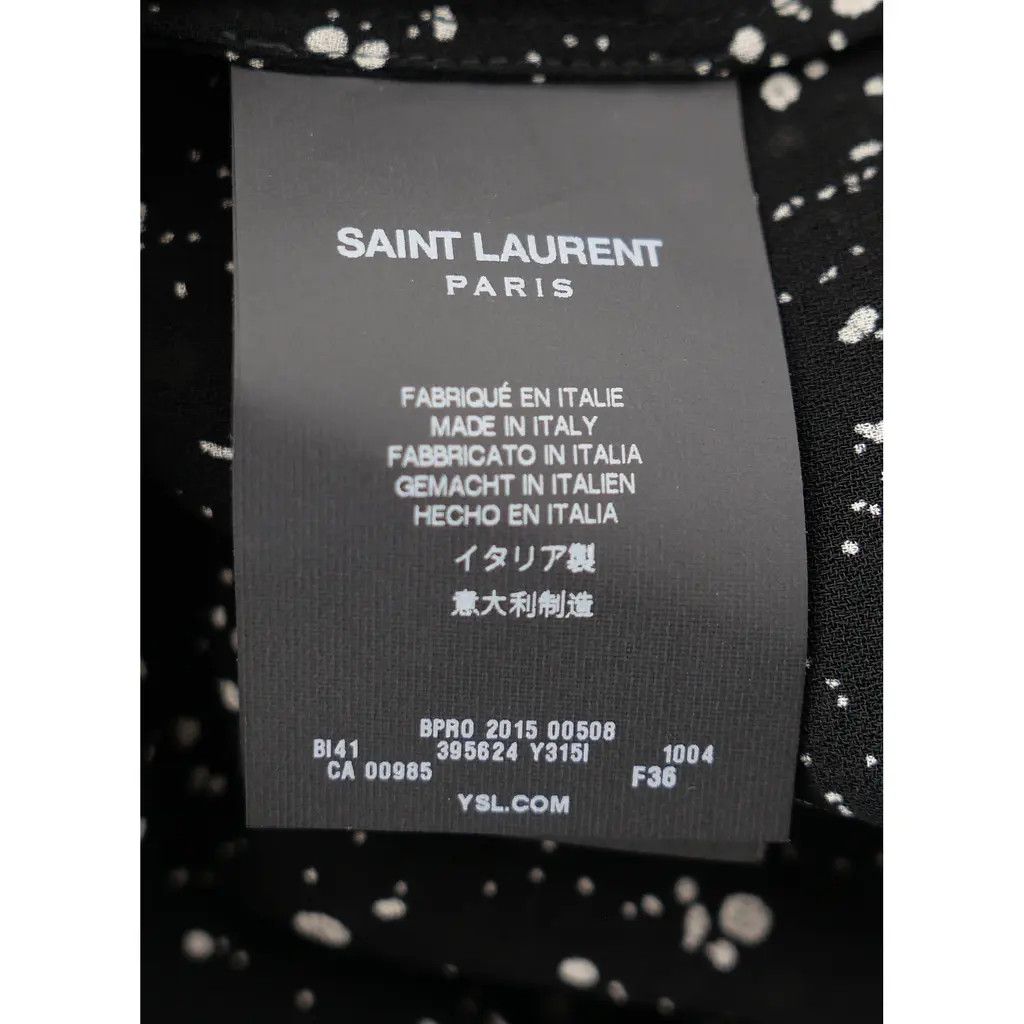 Saint Laurent Paris Saint Laurent Pre-Fall 2015 Star Print Lace Collar Blouse Size XS / US 0-2 / IT 36-38 - 8 Thumbnail