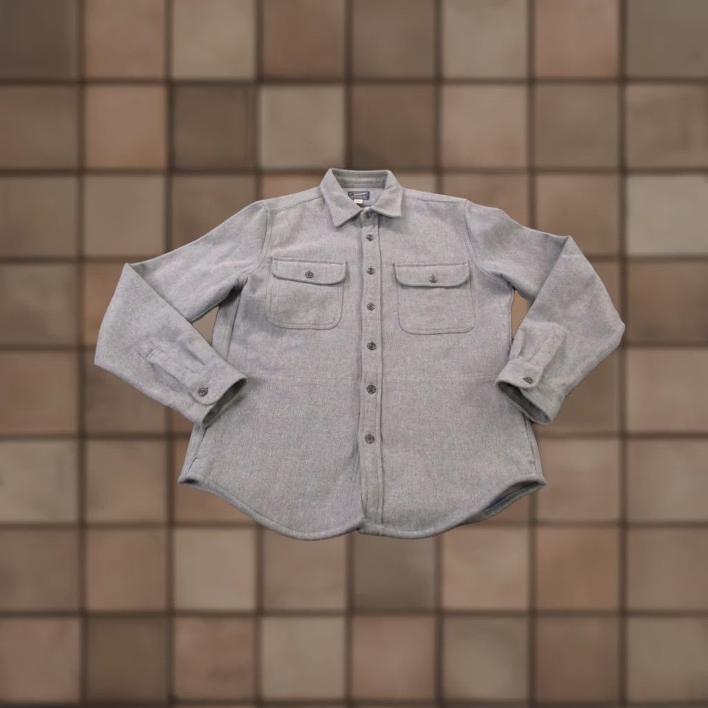 J.Crew J.CREW Shirt Mens S Gray Heavy Business Work Classic Pocket Size US S / EU 44-46 / 1 - 1 Thumbnail