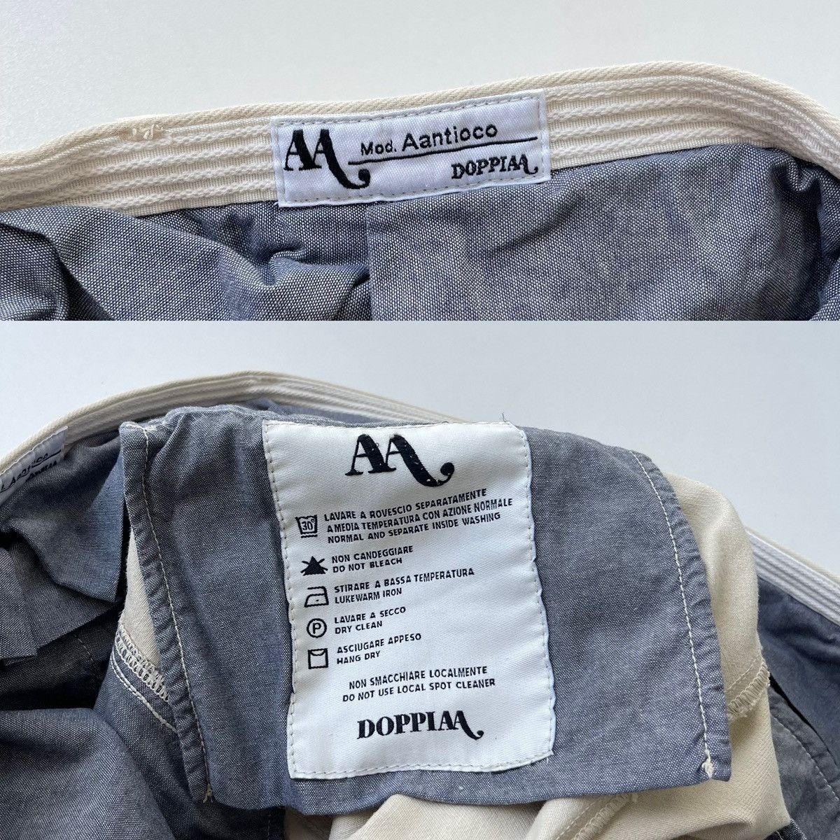 Doppiaa Doppiaa AA Aantioco Cotton Chino Pants White Luxury Basic Size US 34 / EU 50 - 10 Thumbnail