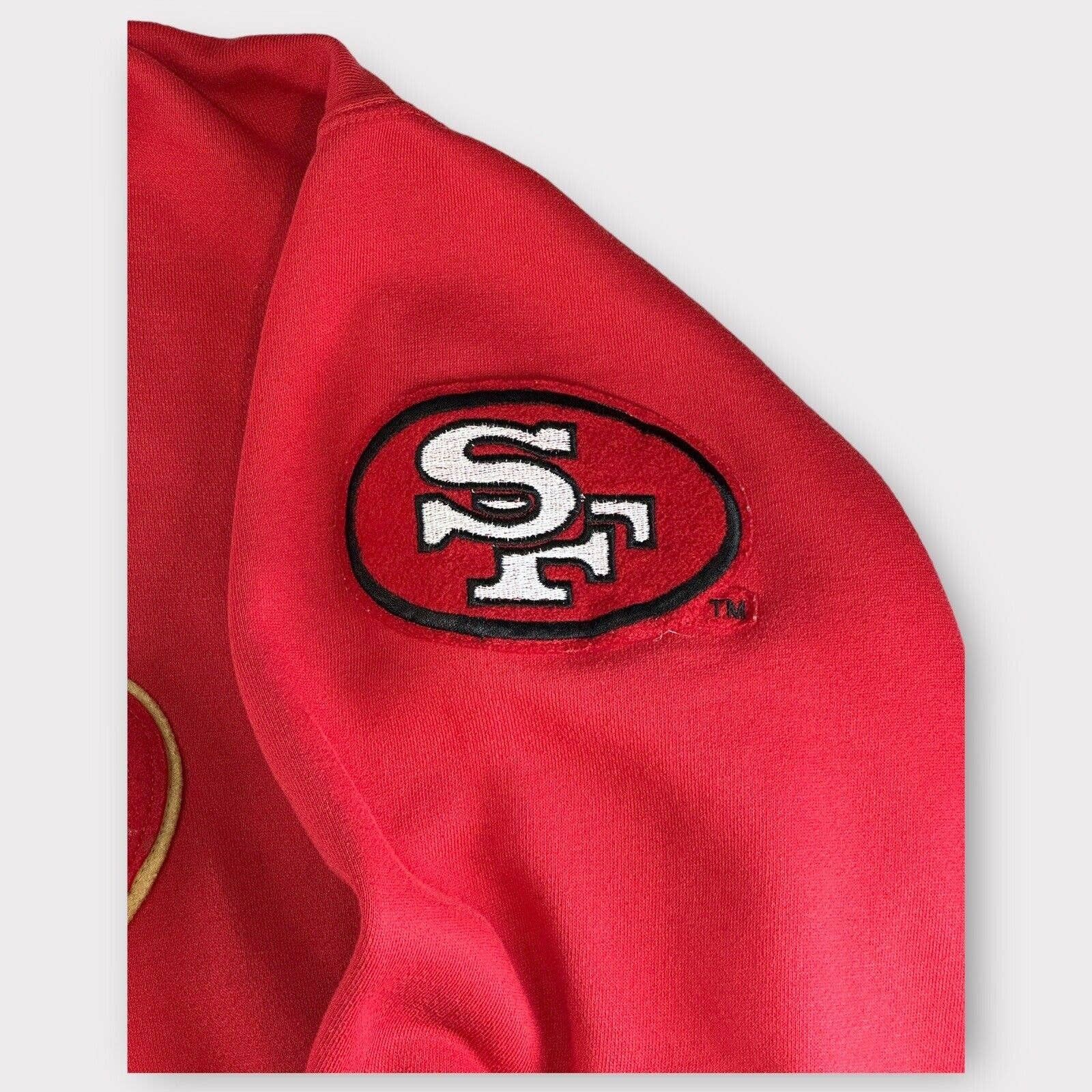 Starter × Vintage VTG San Francisco 49ers 1990s Starter SCRIPT Hoodie Size L Size US L / EU 52-54 / 3 - 3 Thumbnail