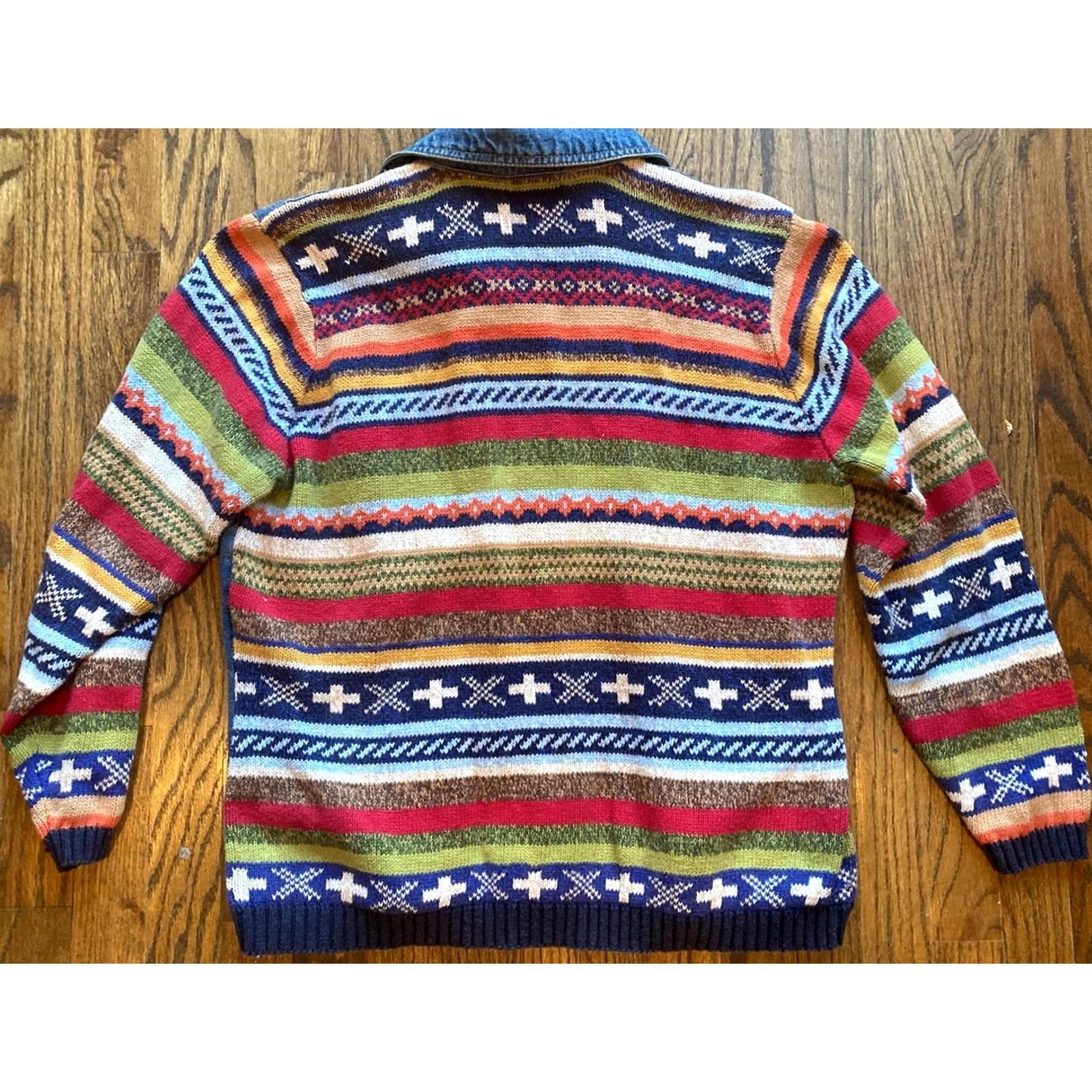 Vintage VINTAGE Carolina Blues Jacket Womens XL 14/16 Denim Knit Sweater Plus Size XL / US 12-14 / IT 48-50 - 7 Thumbnail