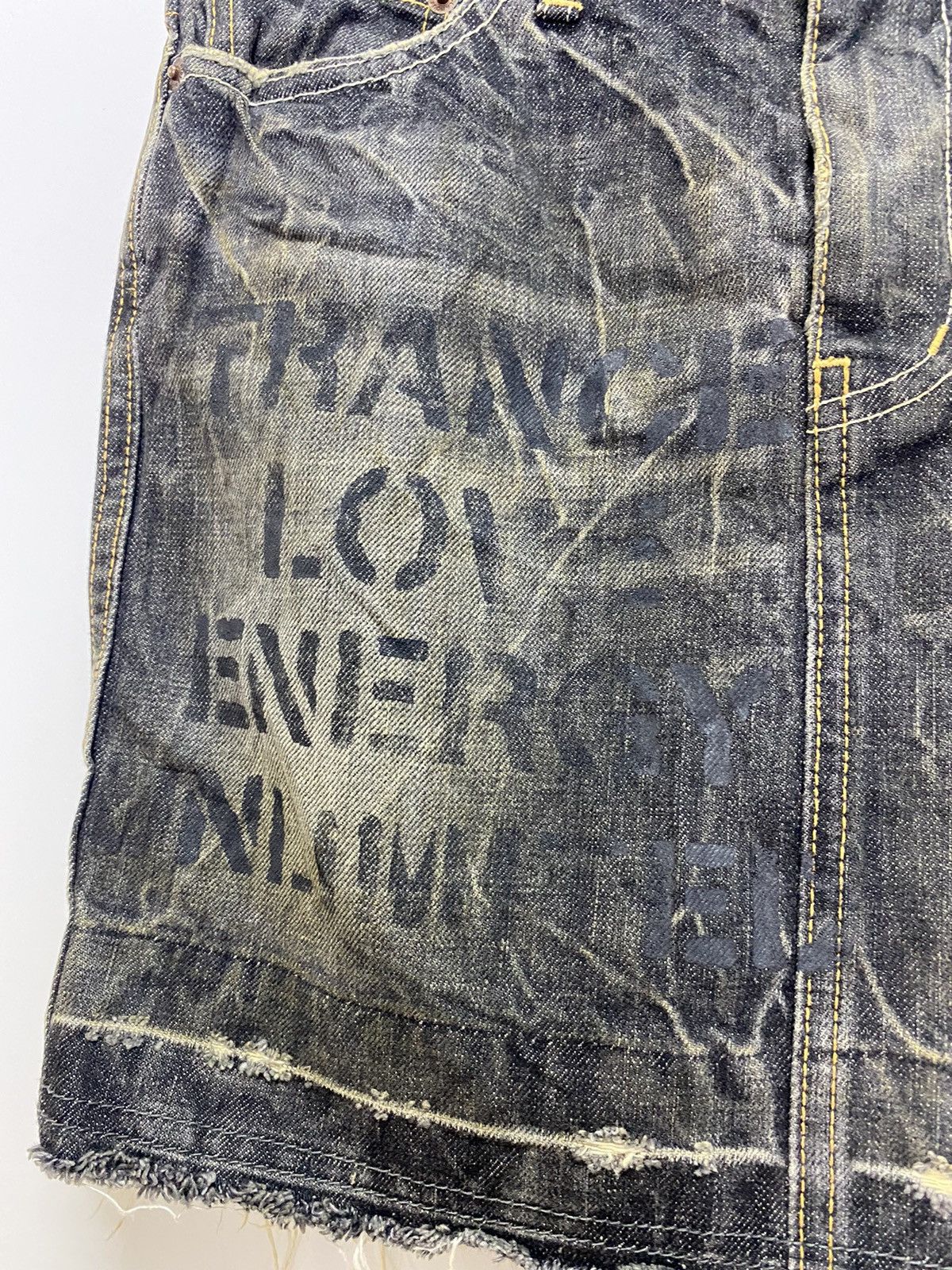 Hysteric Glamour Vintage Hysteric Glamour mini skirt distress denim Size 28" / US 6 / IT 42 - 6 Thumbnail
