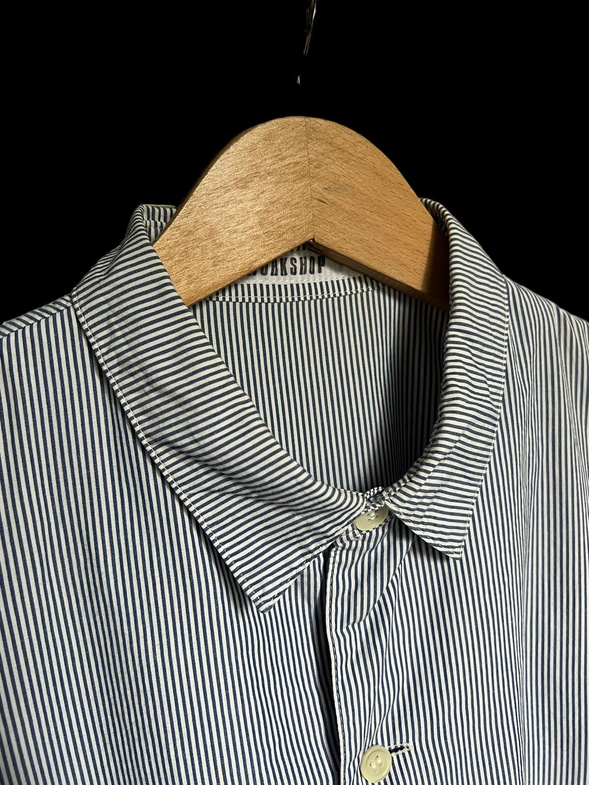 Yohji Yamamoto 1990 Yohji Yamamoto Workshop Striped Oversized Shirt Size US XL / EU 56 / 4 - 6 Thumbnail