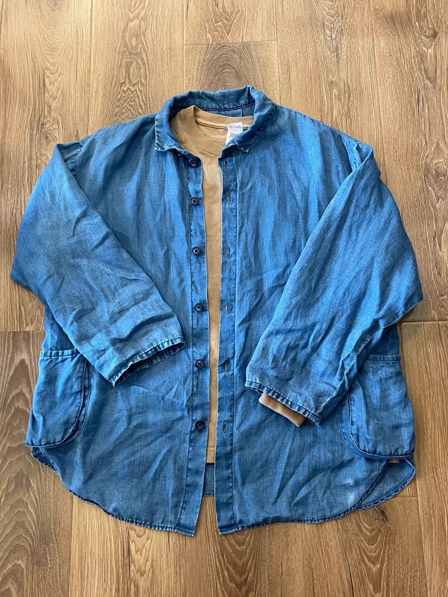 Porter Classic Porter Classic Indigo Linen Shirt Size US M / EU 48-50 / 2 - 2 Thumbnail