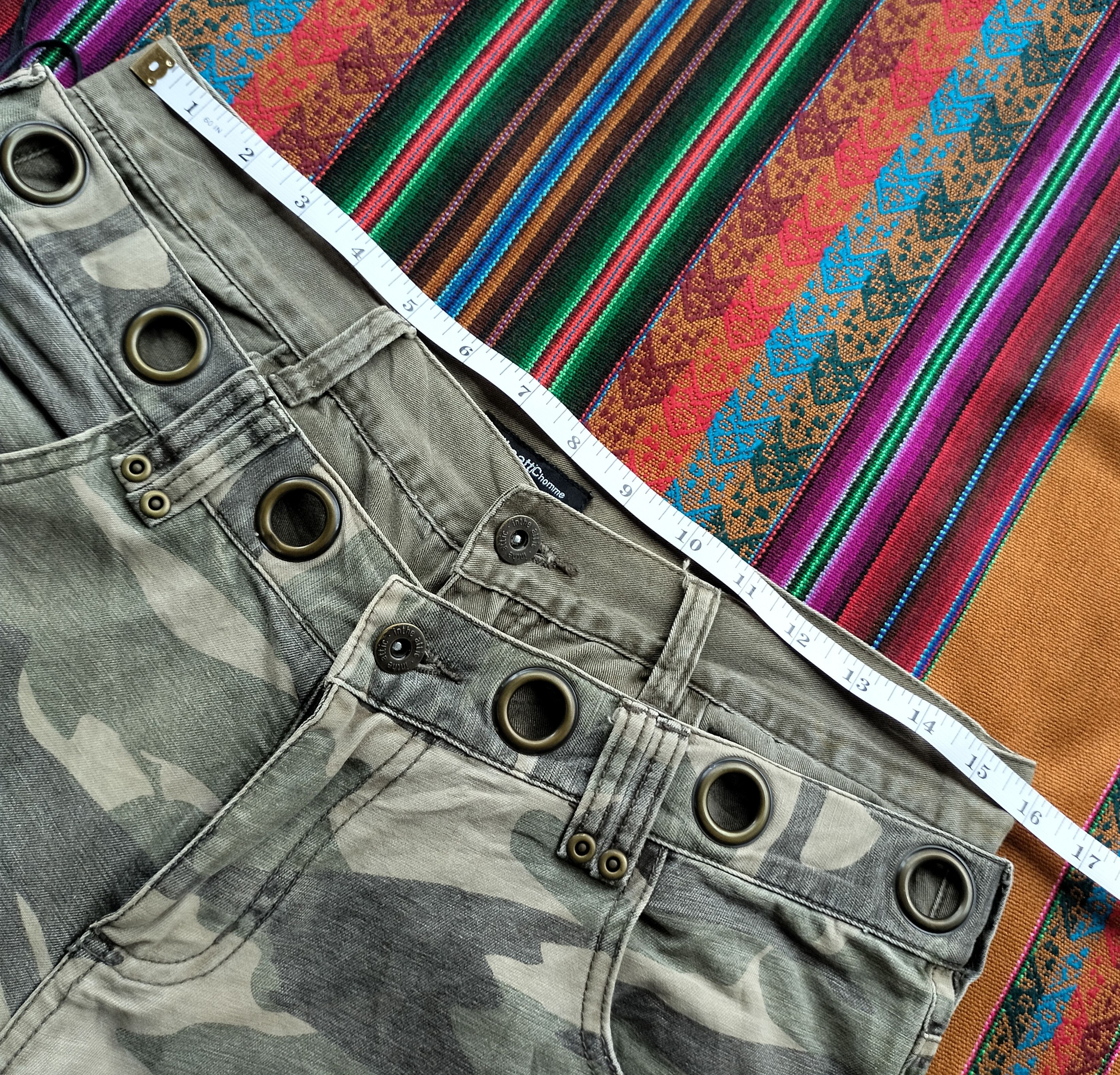 GOA double waist studded flare cargo pants Size US 31 - 17 Thumbnail