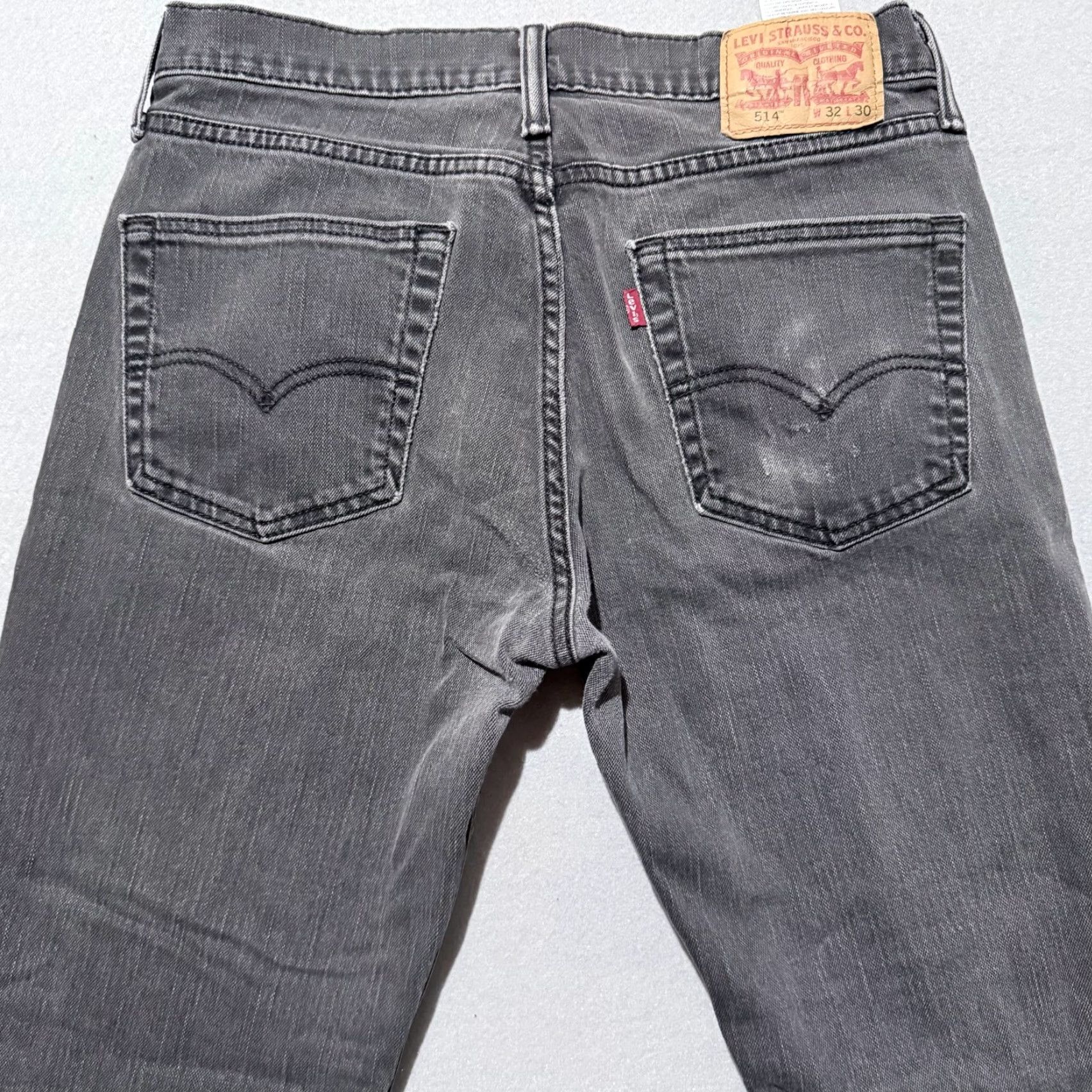 Levi's Levi's 514 Jeans Men Gray Denim Mid Rise Straight Pockets 32x30 Jeans Size US 32 / EU 48 - 4 Thumbnail