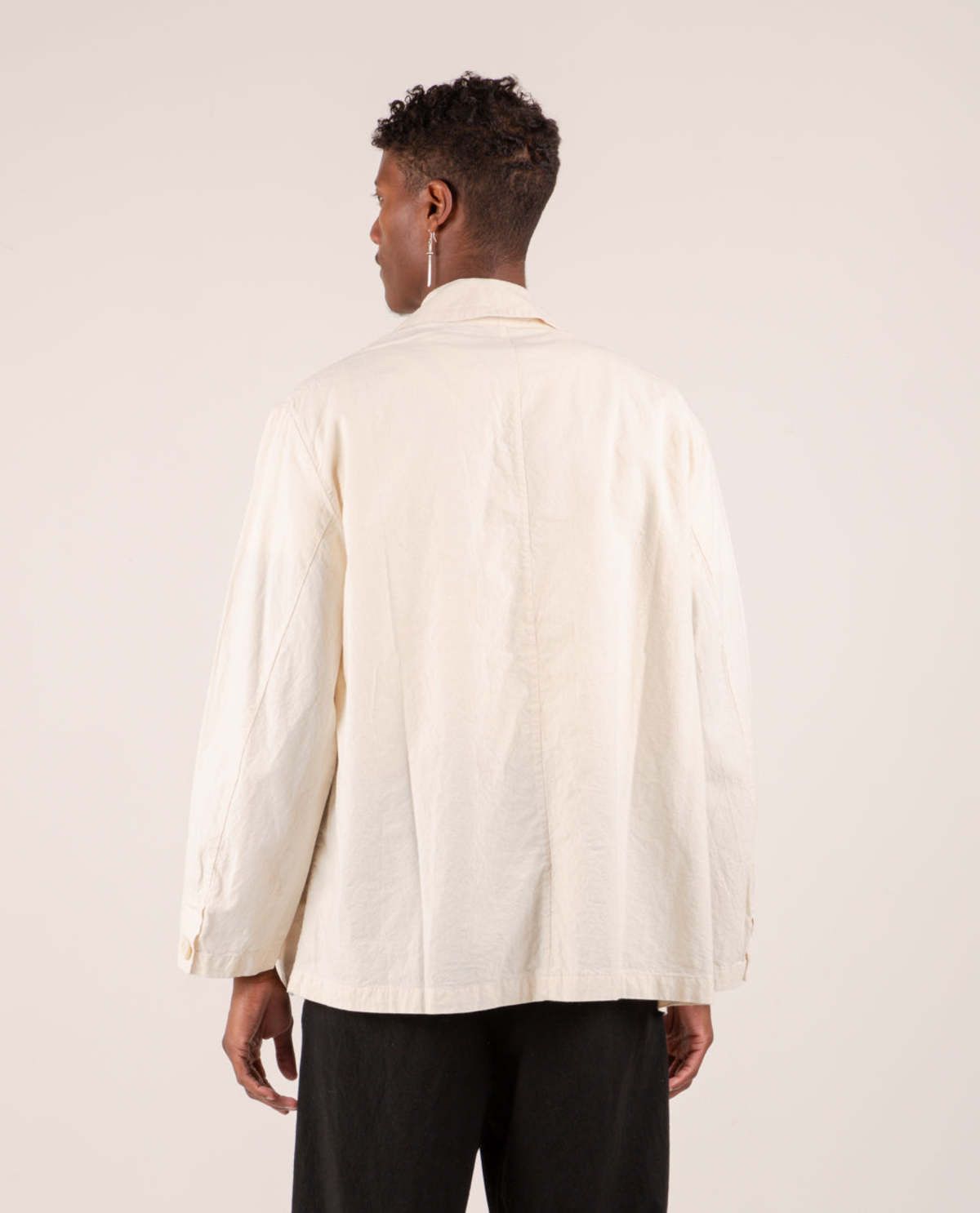 Barena Barena Oversized Stae Garzoto Overshirt - Ecru Cotton Size US XL / EU 56 / 4 - 2 Thumbnail