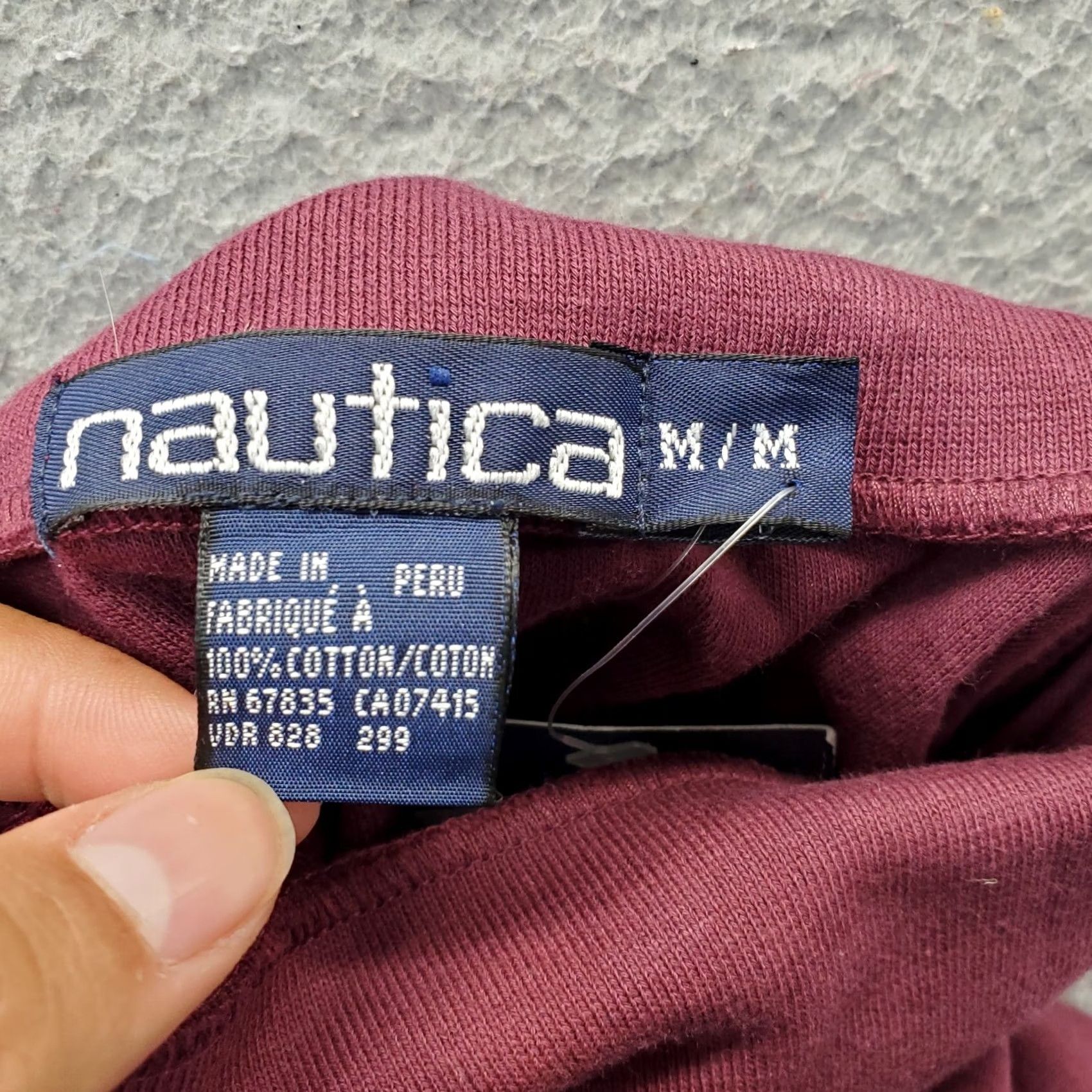 Nautica Nautica Shirt Mens M Burgundy Embroidered Logo Turtle Neck Pullover Size US M / EU 48-50 / 2 - 6 Thumbnail