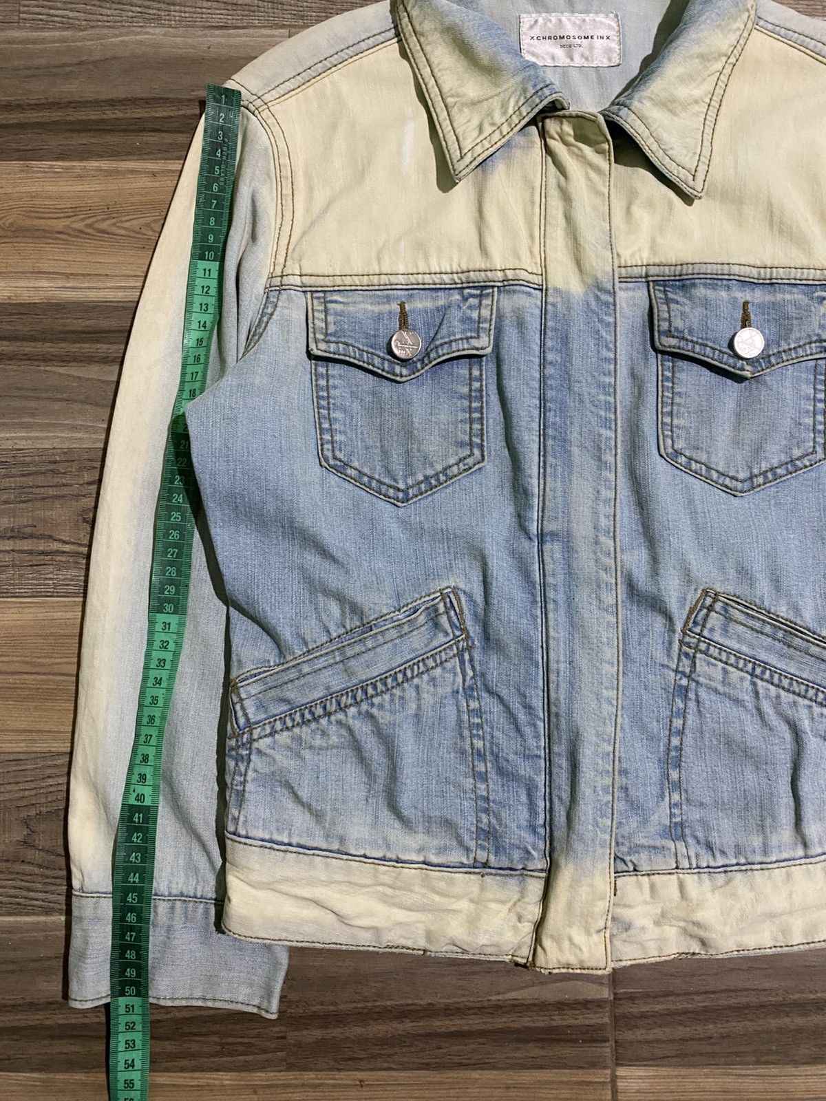 Le Grande Bleu (L.G.B.) X CHROMOSOME IN X ZIP DENIM JACKET BLUE WASH FADED Size ONE SIZE - 14 Thumbnail