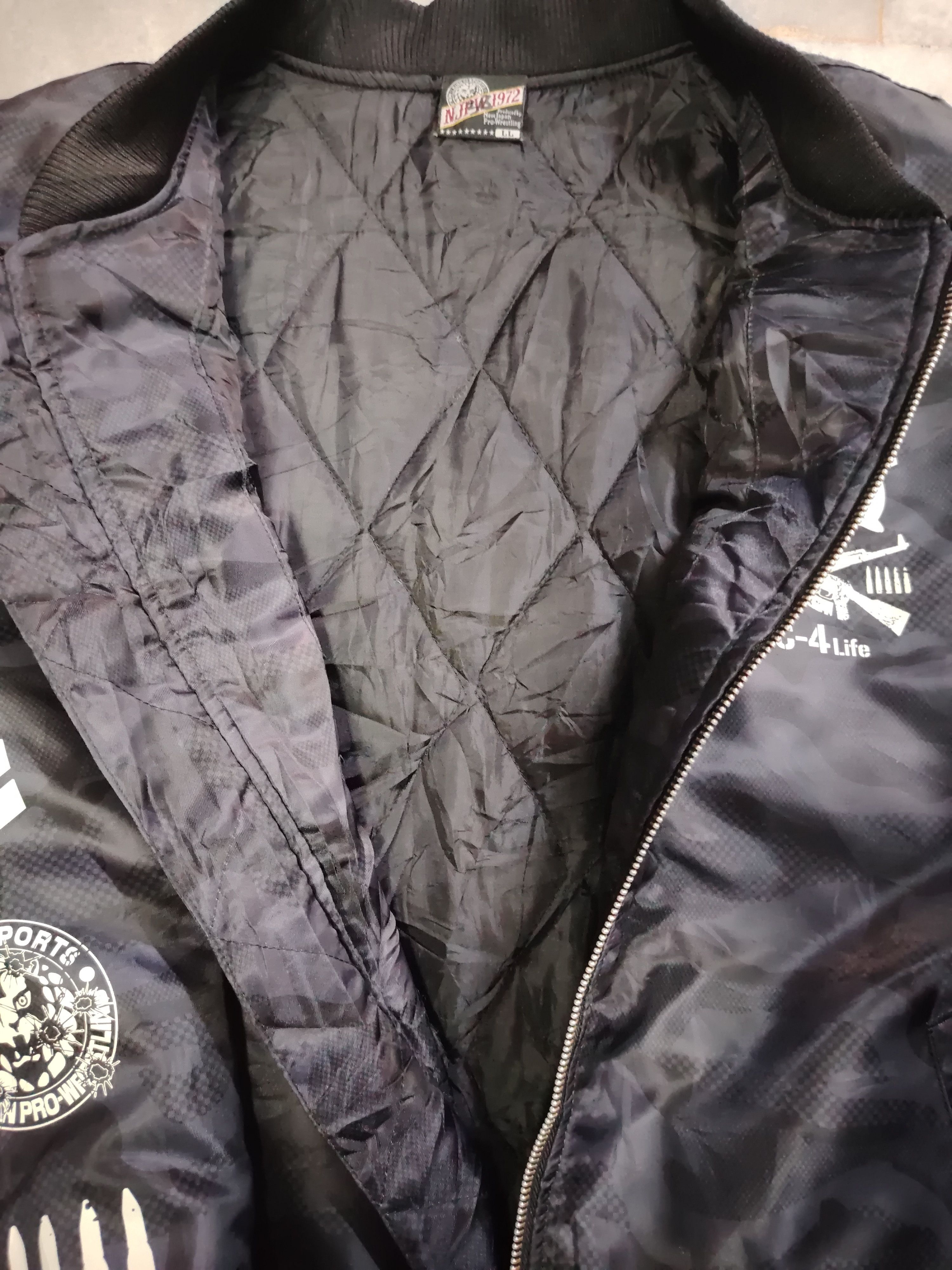 Japanese Brand Bullet Club Wrestling MA-1 Black Camouflage Flight Jacket Size US L / EU 52-54 / 3 - 5 Thumbnail