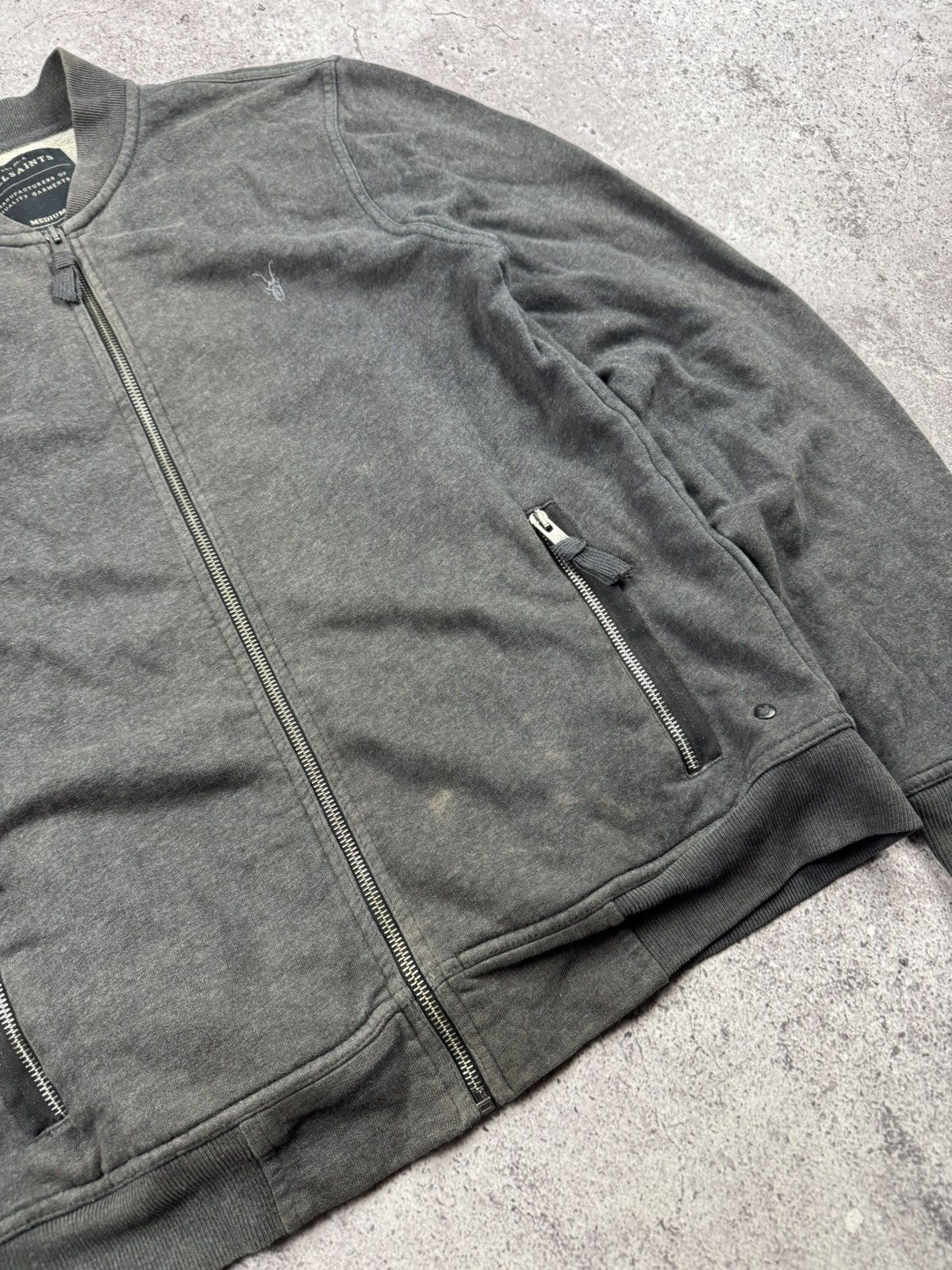 Allsaints VTG Y2K RICK OWENS STYLE AVANT GARDE DISTRESSED BOMBER JACKT Size US M / EU 48-50 / 2 - 2 Thumbnail