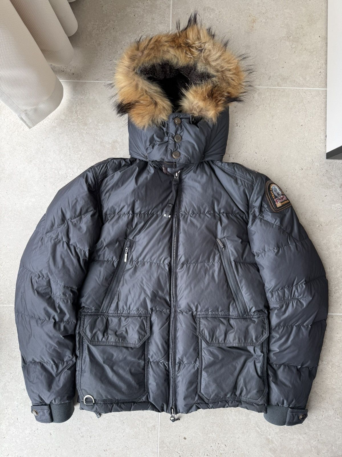 Parajumpers PARAJUMPERS PJS 895$ Down Navy Nylon Parka Jacket Size US M / EU 48-50 / 2 - 1 Thumbnail