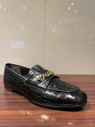 Tom Ford o1w1db11224 W2428A Croc-effect Leather Loafers in Black Size US 7 / IT 37 - 1 Preview