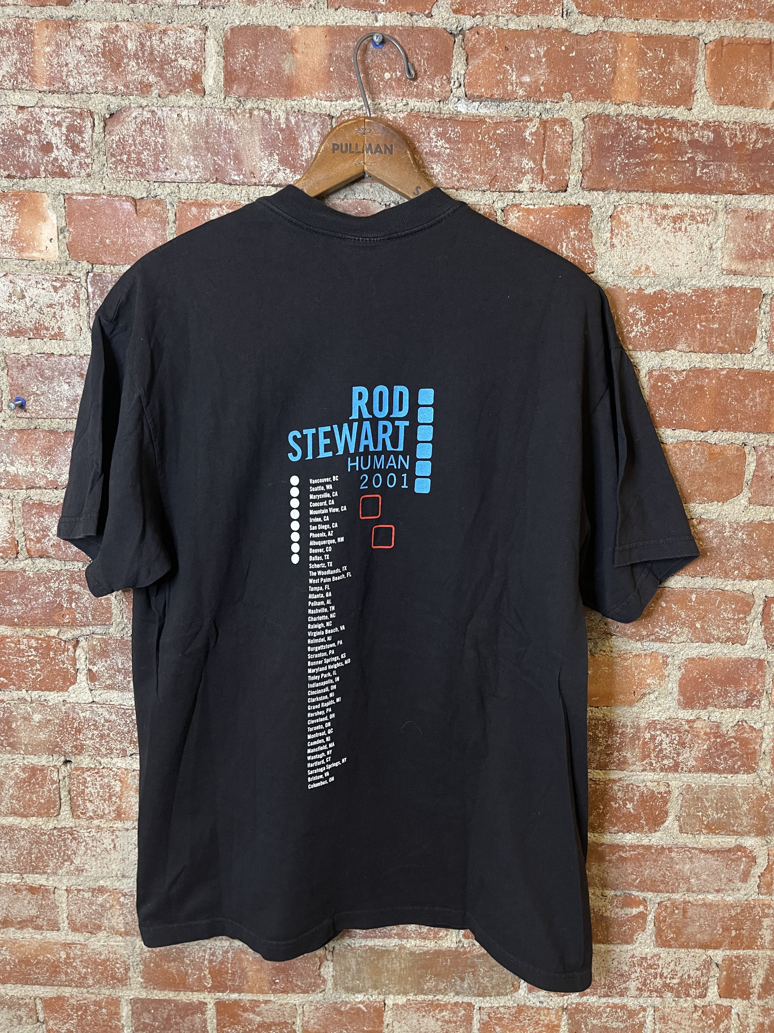 Band Tees × Vintage 2001 Rod Steward Human Tour Concert T-Shirt Size US L / EU 52-54 / 3 - 10 Thumbnail