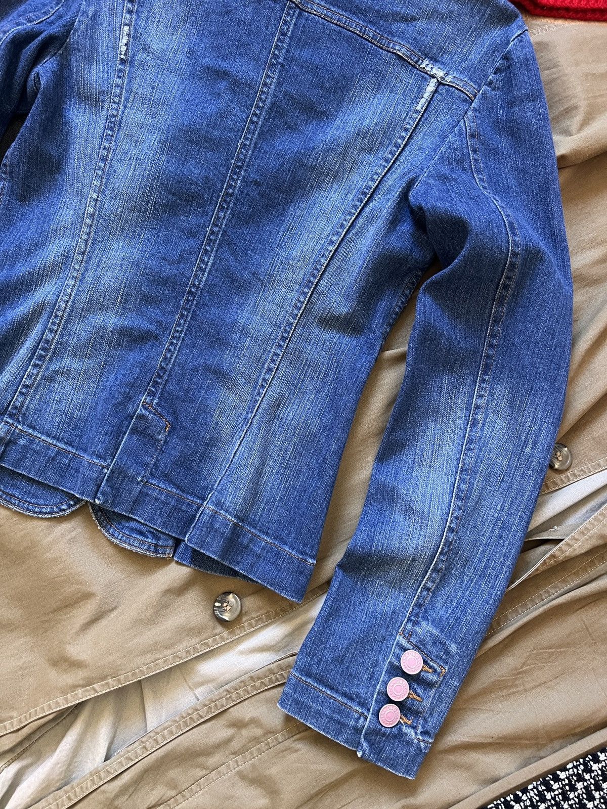 Dolce & Gabbana Dolce&Gabbana Vintage Denim Blazer Jacket Avant-Garde Size XS / US 0-2 / IT 36-38 - 5 Thumbnail
