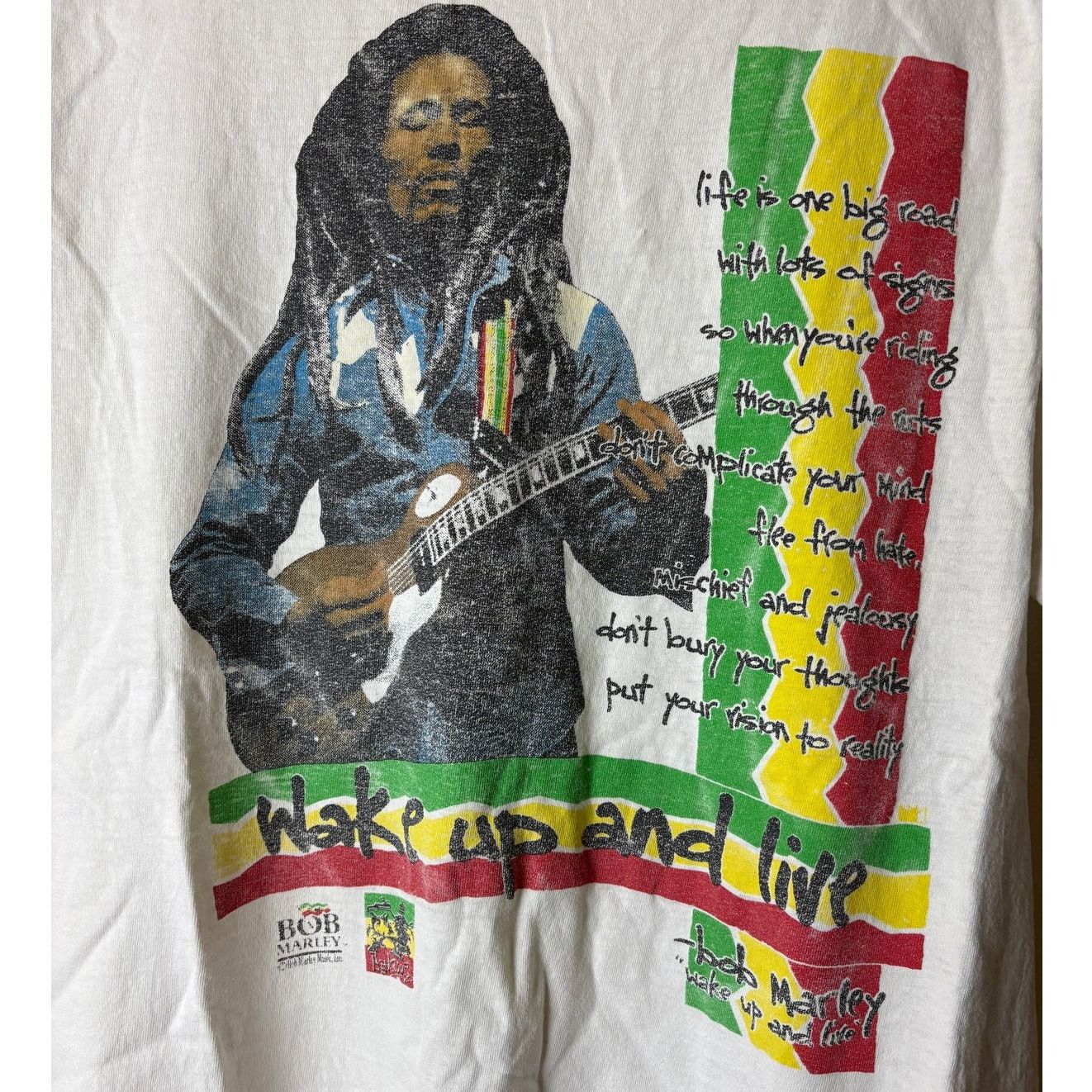 All Sport × Bob Marley Vintage 1990's Bob Marley "Wake Up and Live" T-Shirt - L Size US L / EU 52-54 / 3 - 3 Thumbnail