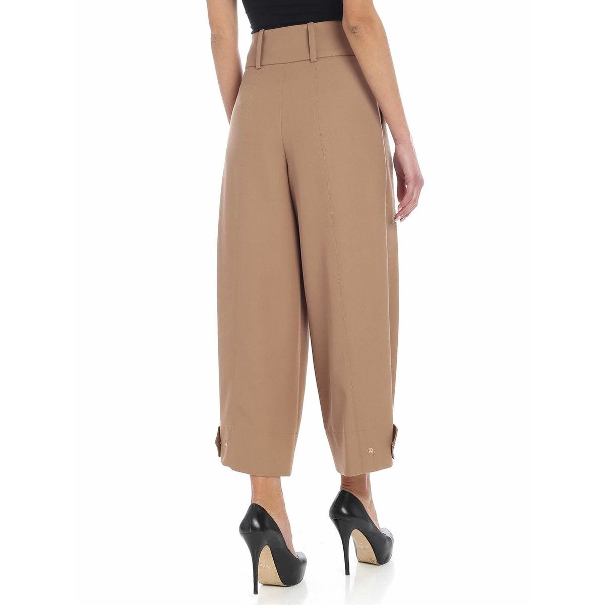 See by Chloe See by Chloe Wool Blend Wide Leg High Rise Crop Trousers Size 30" / US 8 / IT 44 - 2 Thumbnail
