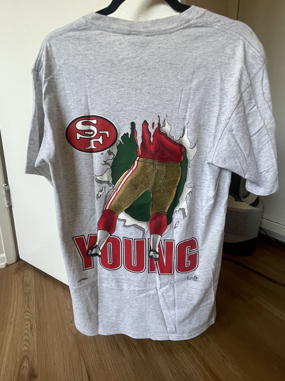 Nutmeg 🔥👕 49ers Vintage 90s Steve Young Shirt Size US L / EU 52-54 / 3 - 2 Thumbnail