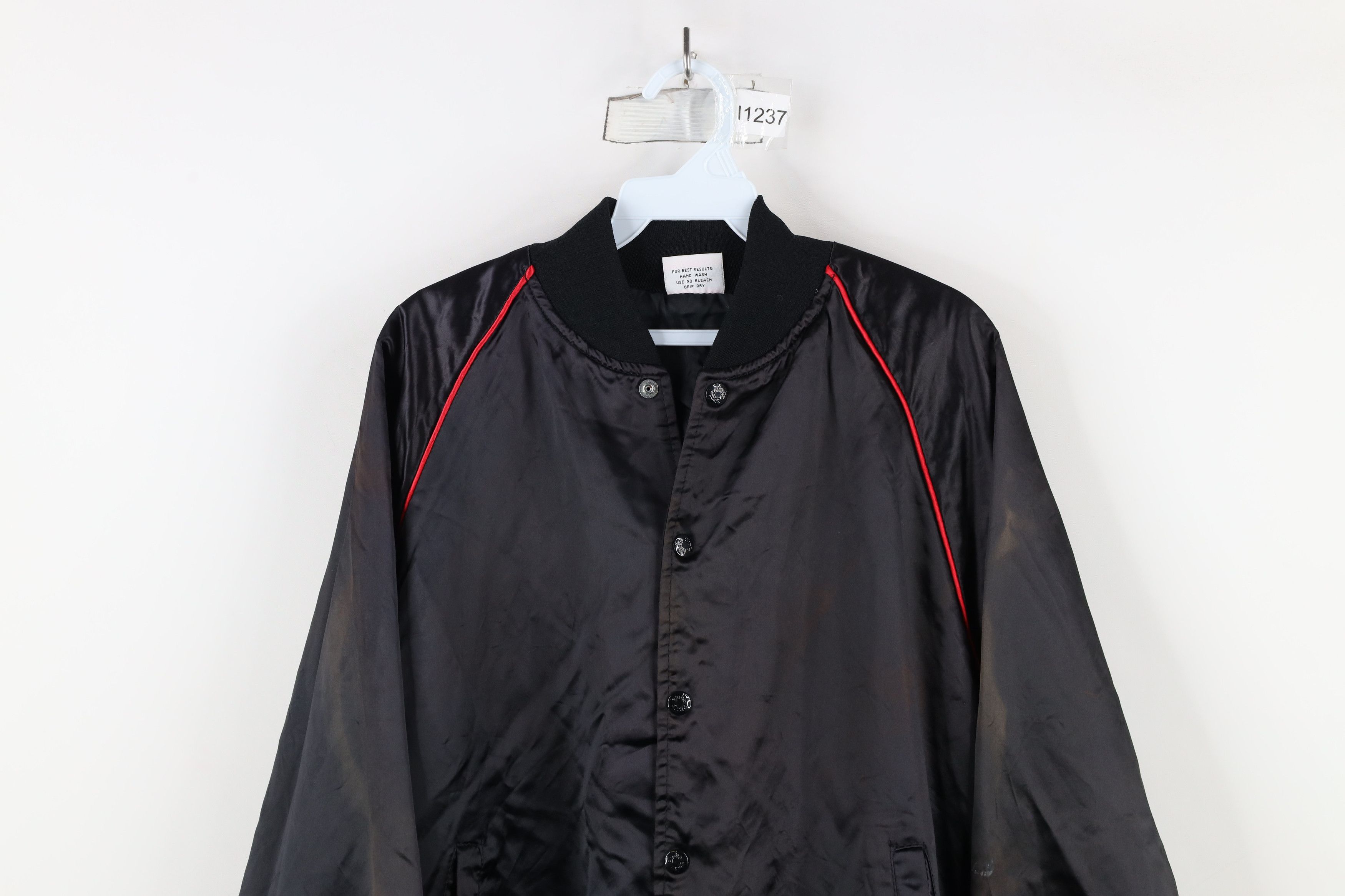 Vintage Vintage 70s 80s Streetwear Peacock Satin Bomber Jacket USA Size US L / EU 52-54 / 3 - 2 Thumbnail
