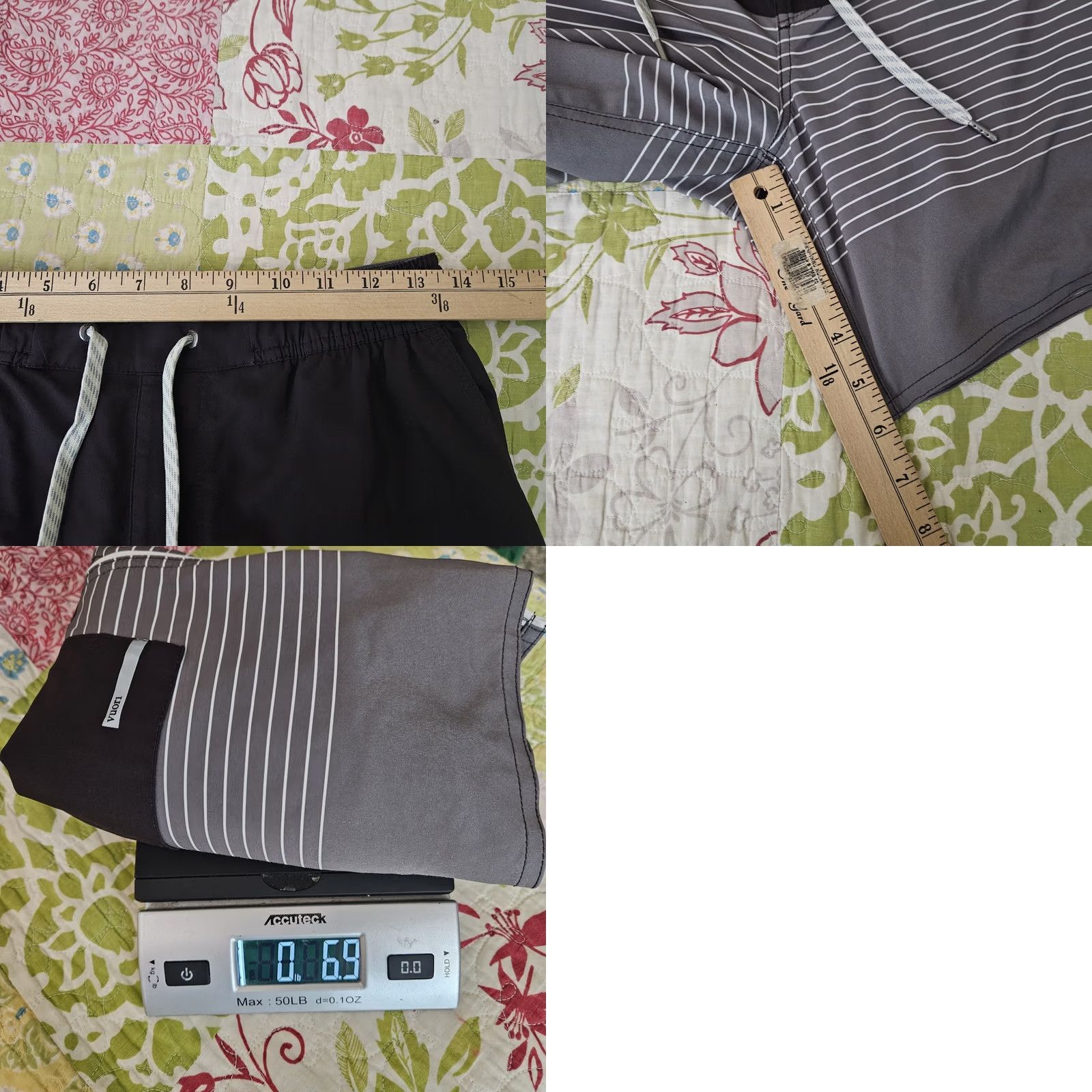 Vuori Vuori Men's Trail Running Shorts Drawstring Brown White Stripes Size S Flaws Size US 29 - 8 Thumbnail
